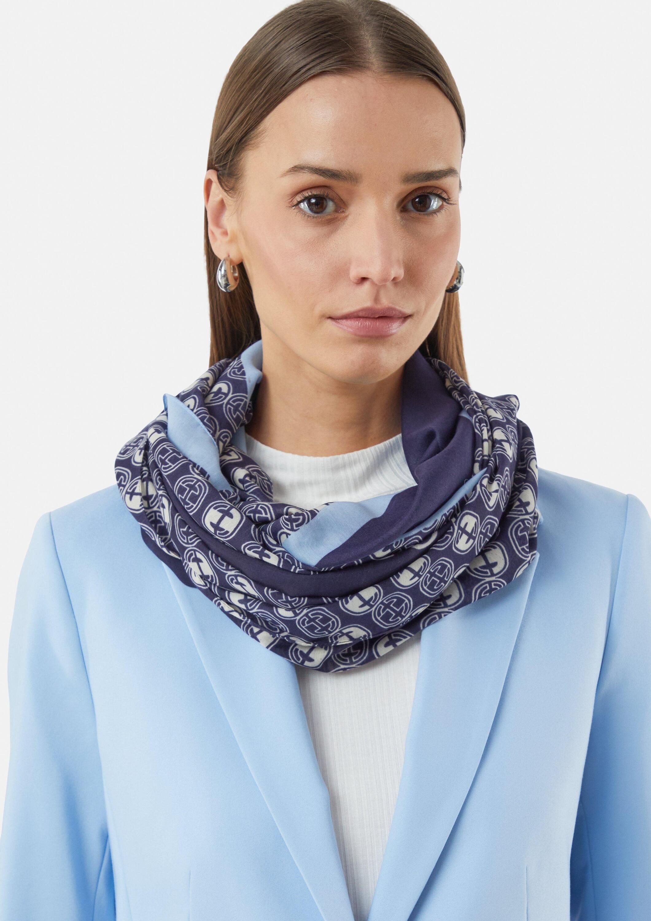 comma Loop Tuch, Loop-Schal mit Icon-Muster günstig online kaufen