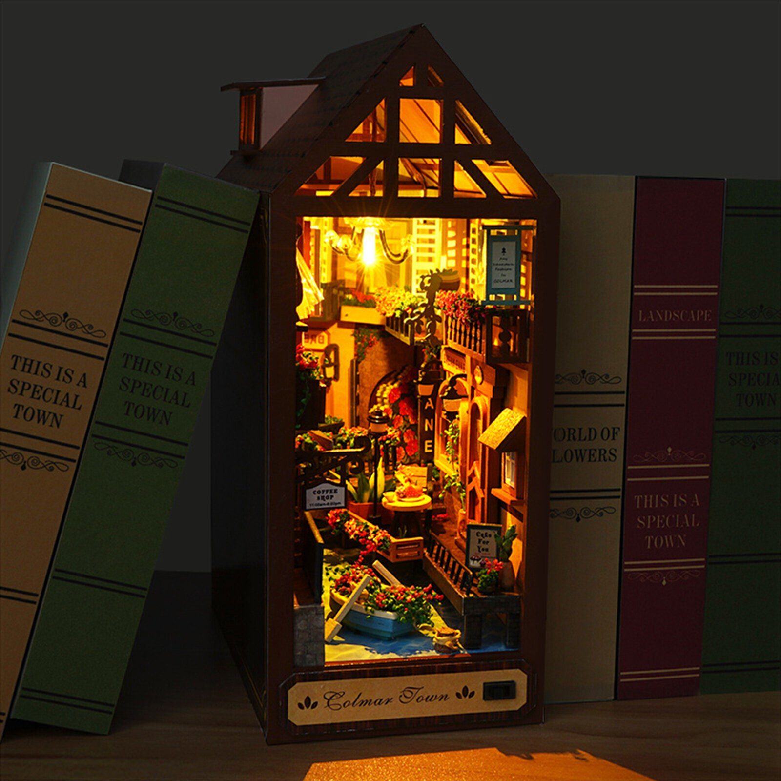 FUROKOY 3D-Puzzle 3D-Puzzle Holzkunst Bücherregal,Haus Bücherecke günstig online kaufen