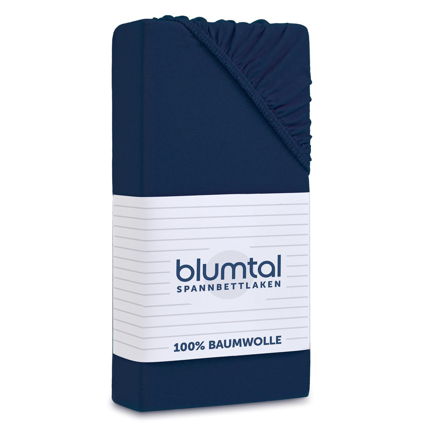 Blumtal Натяжные простыни Blumtal Basics 100% Baumwolle, Baumwolle, Gummizug: Rundum, (1 Stück), Jersey Простыни - atmungsaktiv, strapazierfähig und faltenfrei