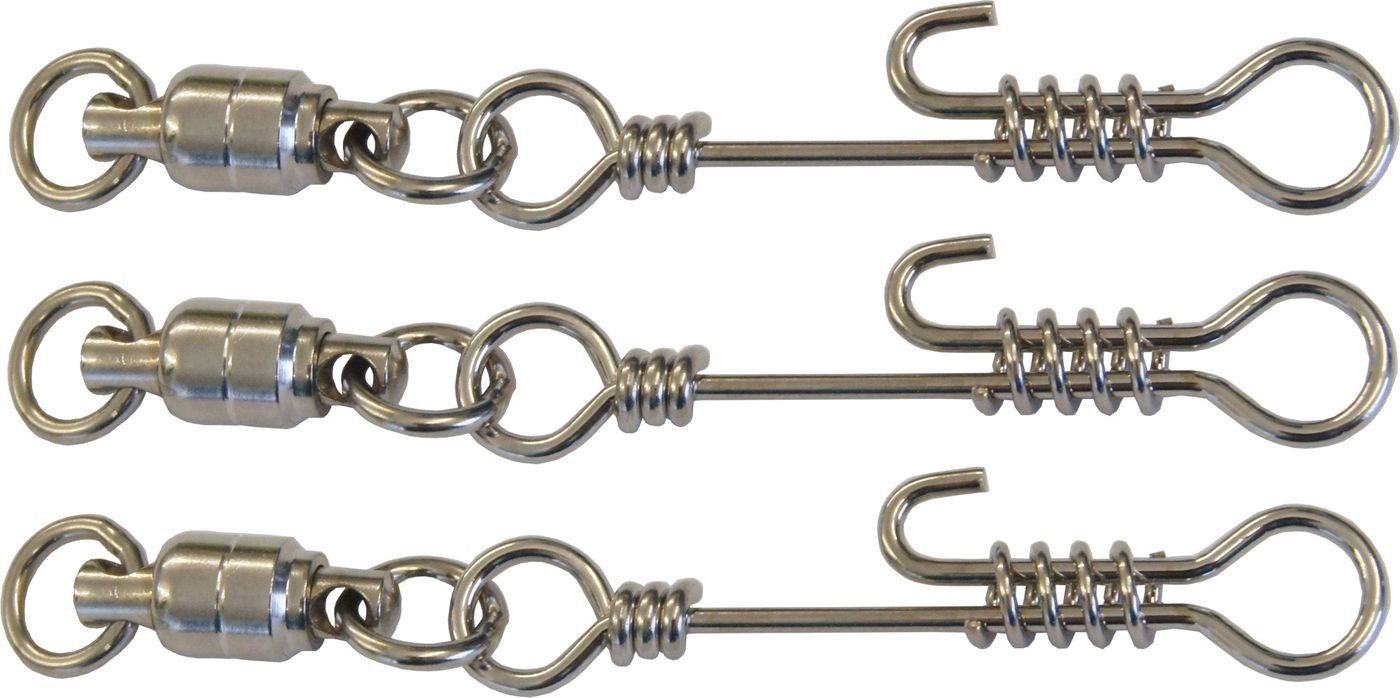 Schnurverbinder Zeck Ball Bearing Swivel + Twistlock Snap 105kg - 3 Kugellagerwirbel