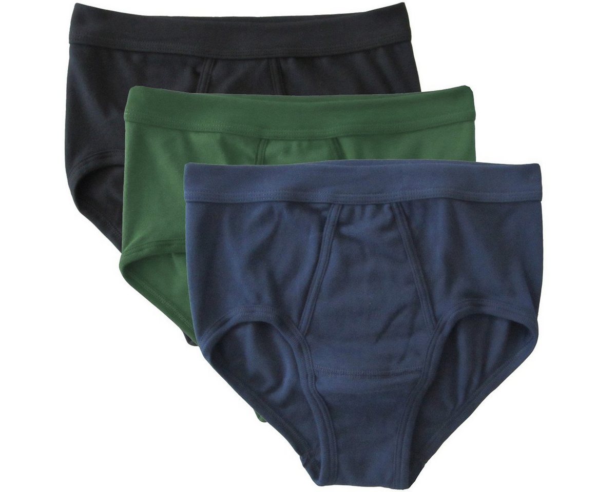 HERMKO Slip 3240 (Pack, 3er) 100 % Bio-Baumwolle mit Eingriff Weichbund hergestellt in EU basic