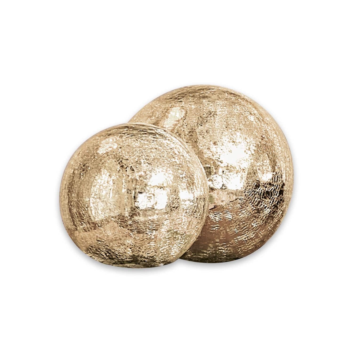 Mirabeau Weihnachtsfigur Lichterkugel 2er Set Lightballs antiksilber (2er Set, 2er Set)