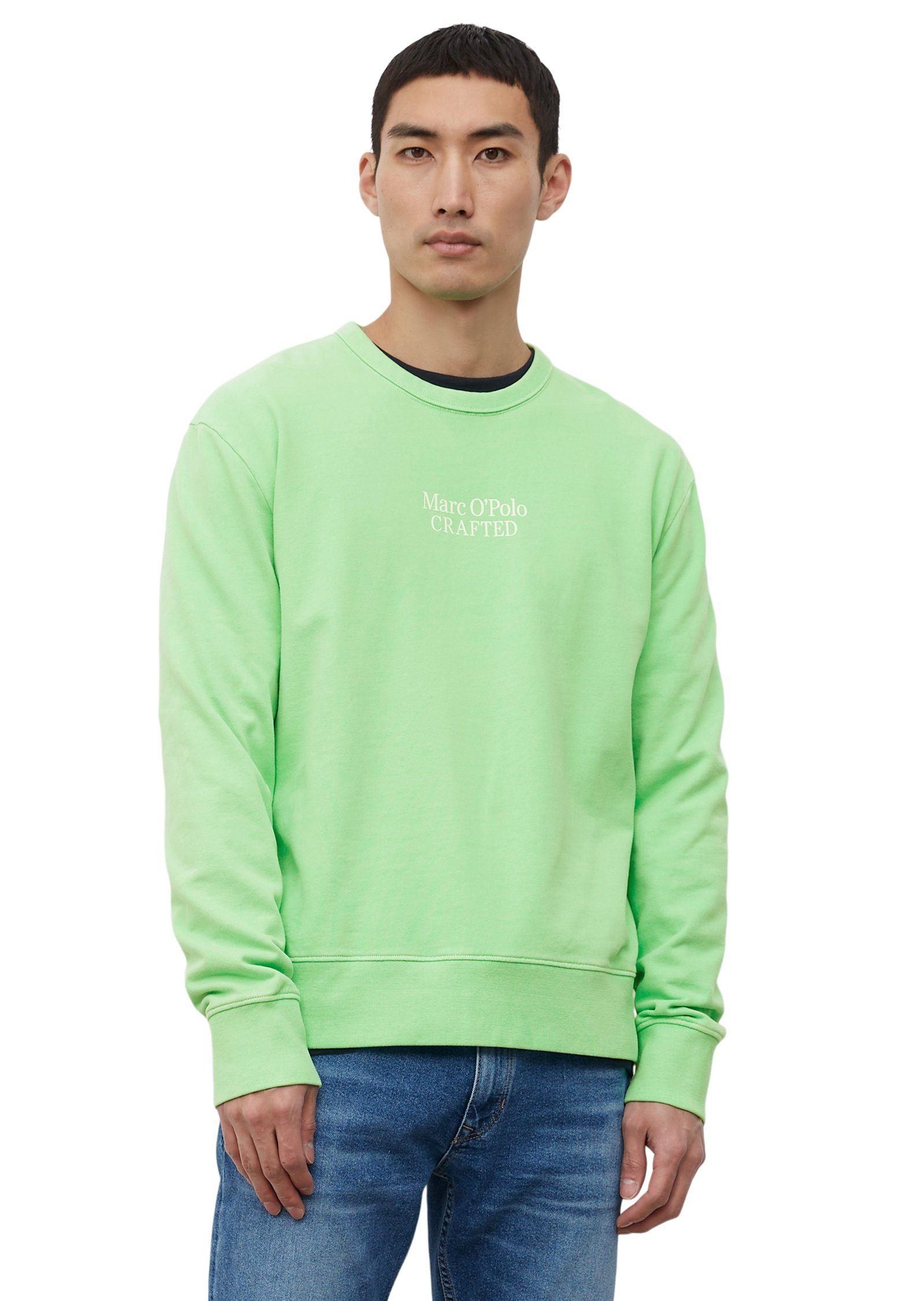 Marc O'Polo Sweatshirt in softer Terry-Sweat-Qualität grün | Rundhalspullover