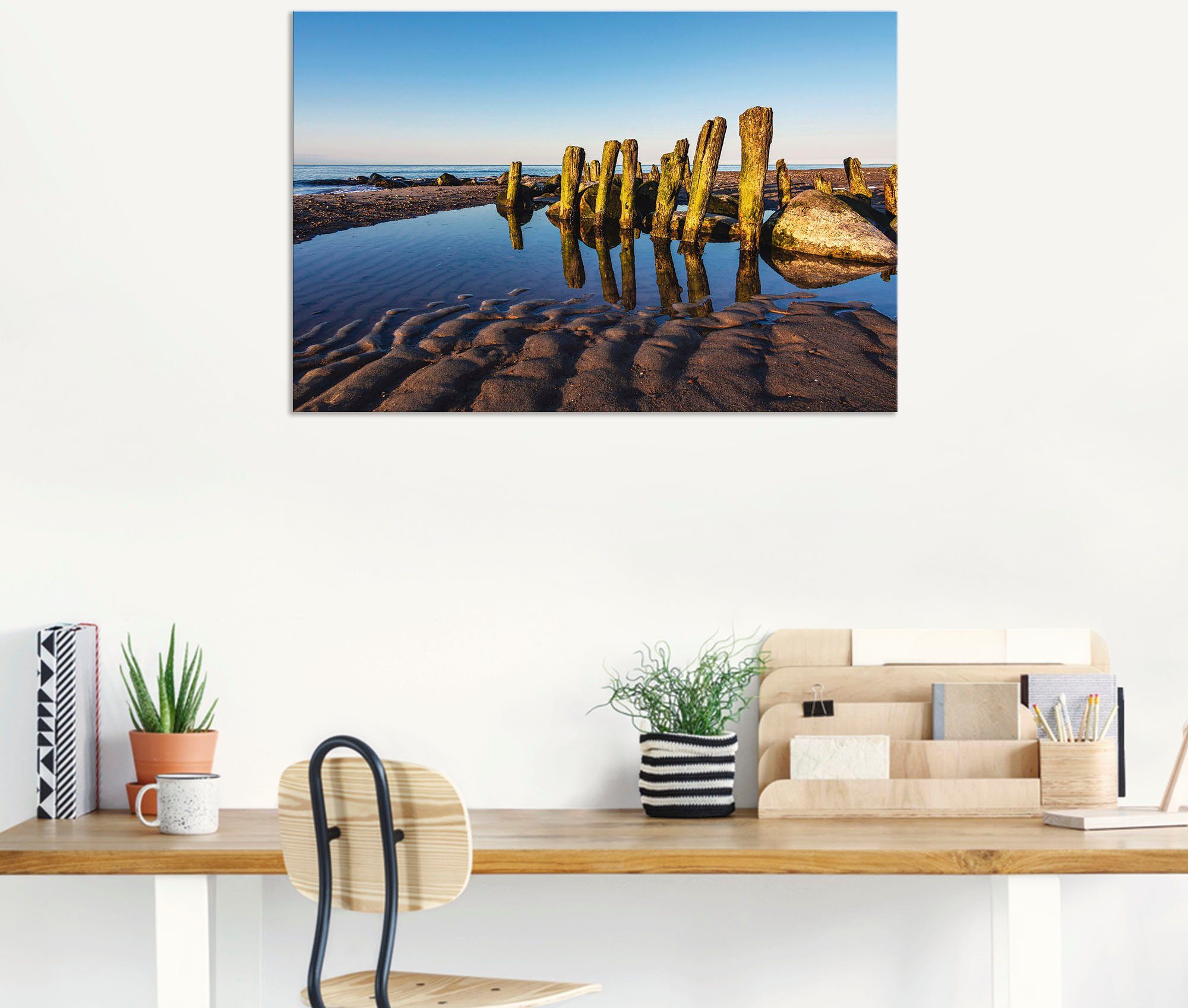 Artland Wandbild »Buhnen an Ostsee bei Kühlungsborn III«, Küstenbilder (1 Stück), in vielen Größen & Produktarten - Alubild / Outdoorbild für den Außenbereich, Leinwandbild, Poster, Wandaufkleber / Wandtattoo auch für Badezimmer geeignet-kaufen