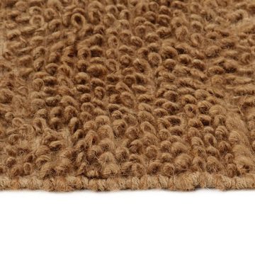 Teppich Schlingenteppich Handgefertigt 80x160 cm Jute und Baumwolle, furnicato, Rechteckig