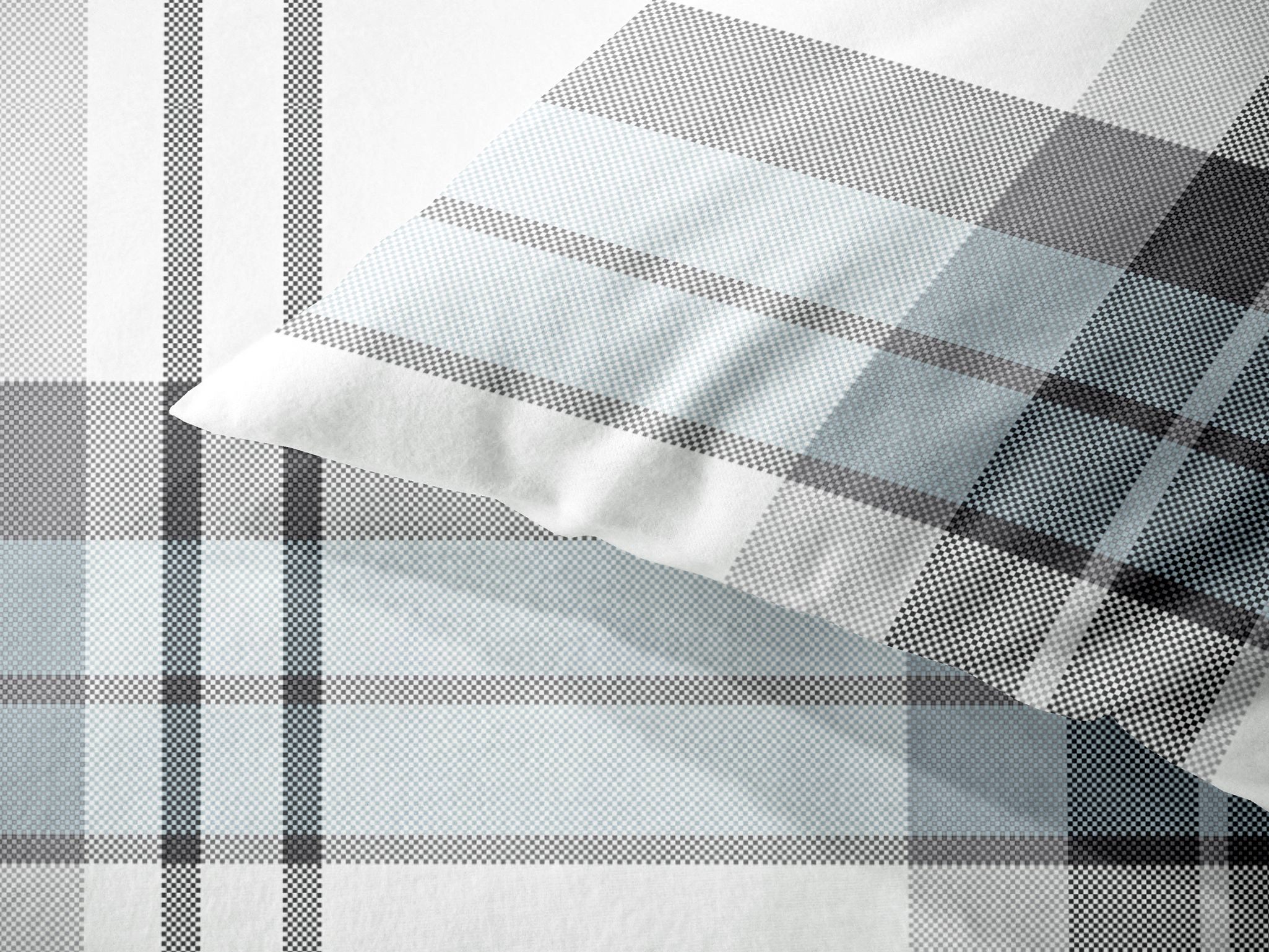JACK Bettwäsche JACK by Dormisette 135x200cm Streifen Linien Grau Hellblau, Biber, 2 teilig, Edelbiber, mit Reißverschluss