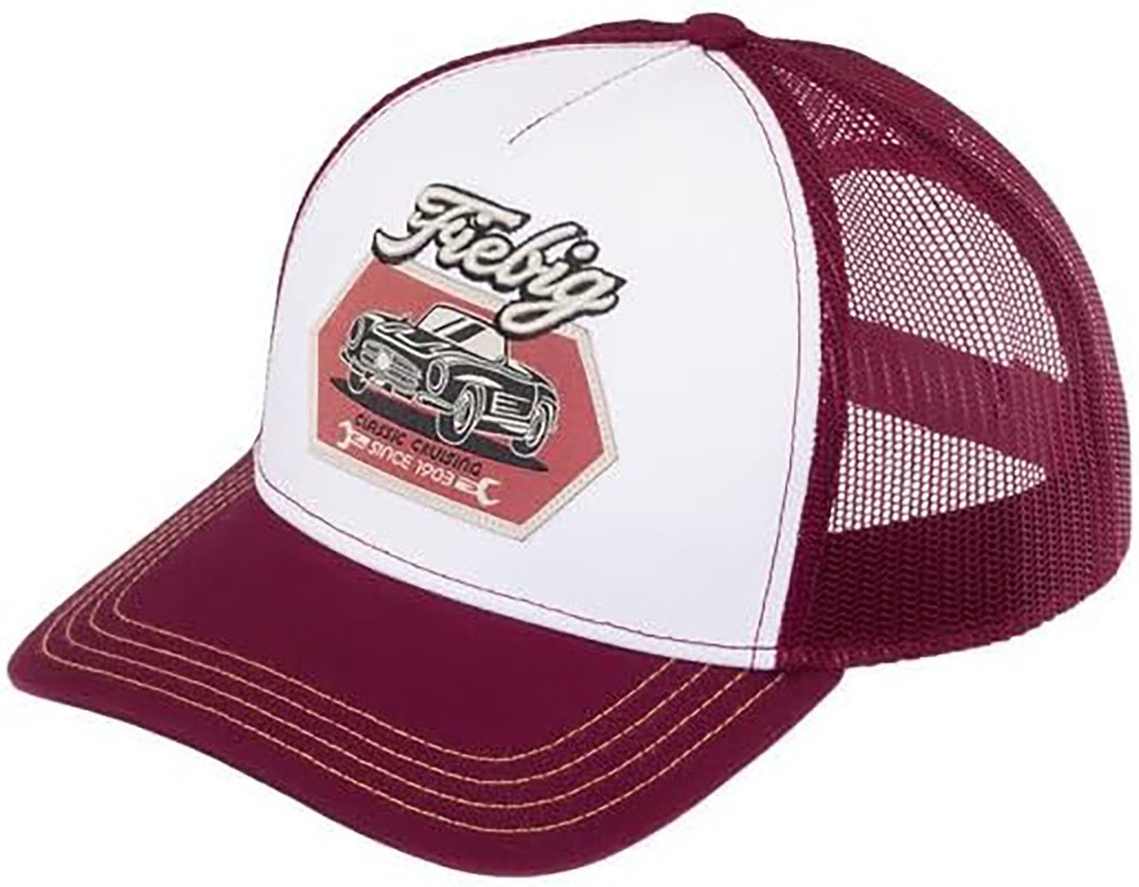 Fiebig Trucker Cap Classic Cruising Baseballcap mit Aufnäher, Baseballkappe mit Mesh