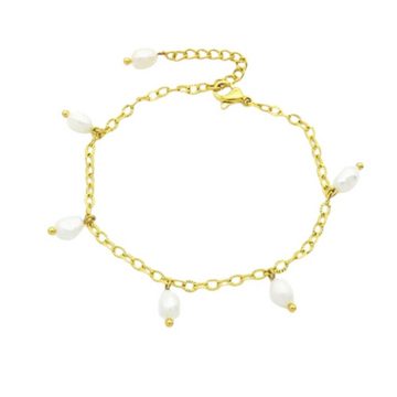 BUNGSA Armband Armband Boho Perlen verschiedene Farben aus Edelstahl Damen (1 Armband, 1-tlg), Bracelet Armschmuck