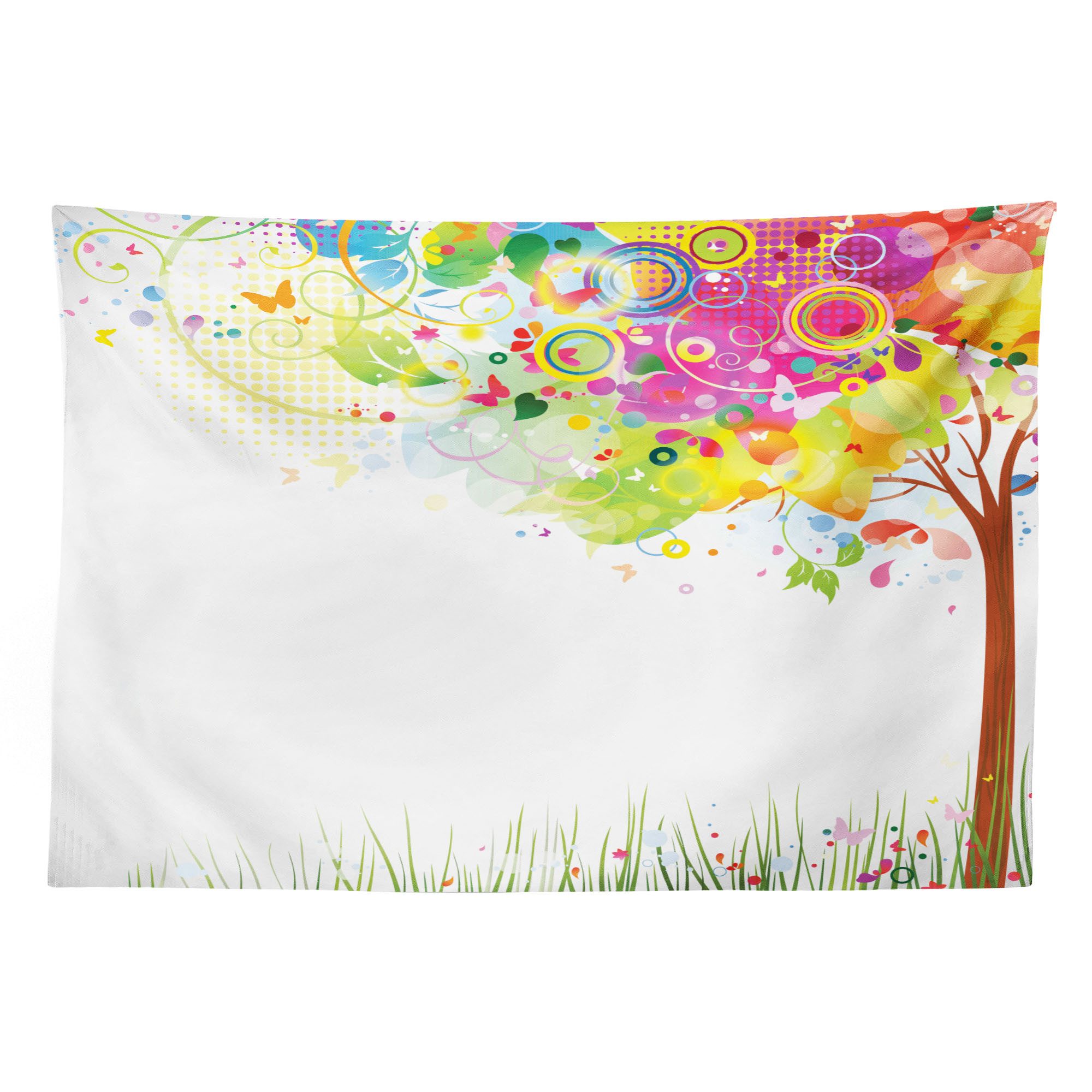 Abakuhaus Wandteppich aus Weiches Mikrofaser Stoff Für das Wohn und Schlafzimmer, rechteckig, Kunst Farbe Bursting Baum des Lebens