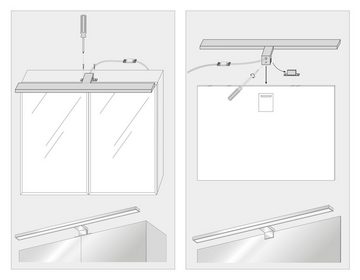 SEBSON Spiegelleuchte LED Spiegelleuchte 80cm IP44 - 15W 1300lm neutralweiß 230V