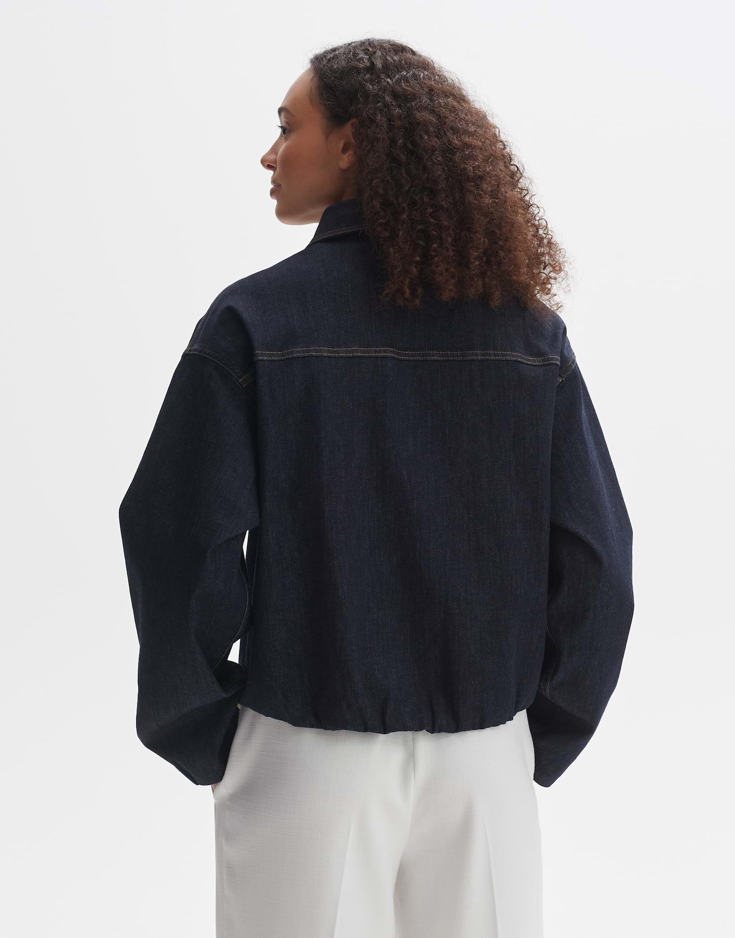 OPUS Jackenblazer Blouson JOKANA Loose aus Rinsed Denim