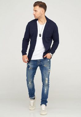 behype Strickjacke FELIAN mit modischem Reverskragen