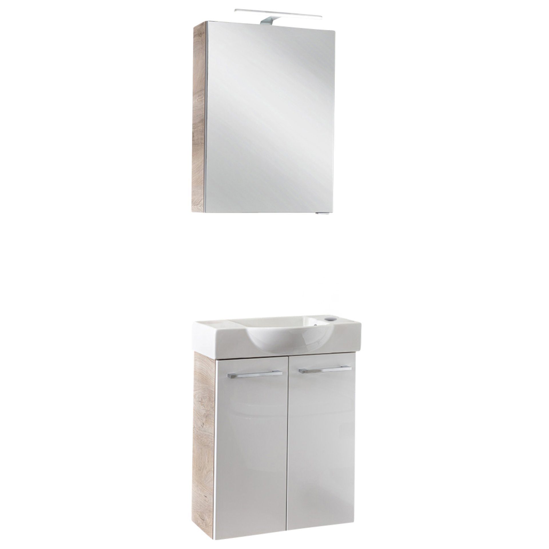 FACKELMANN Badmöbel-Set Gäste-WC-Set, Waschtisch-Kombination, Badezimmermöbel-Set