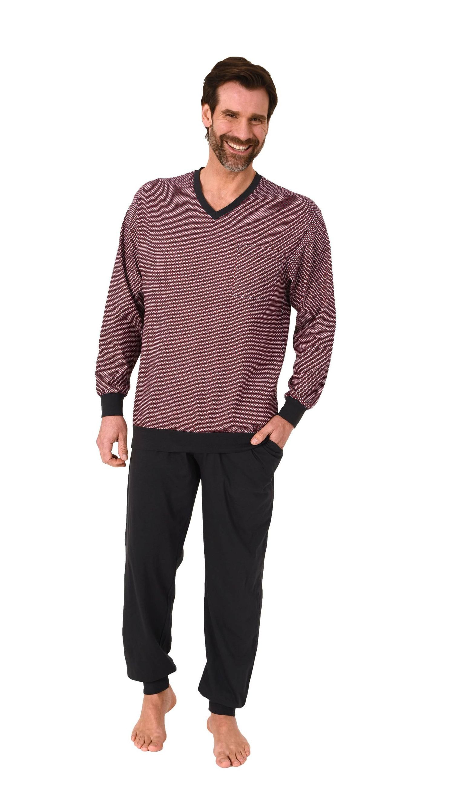 Normann Pyjama Normann Herren Schlafanzug langarm günstig online kaufen
