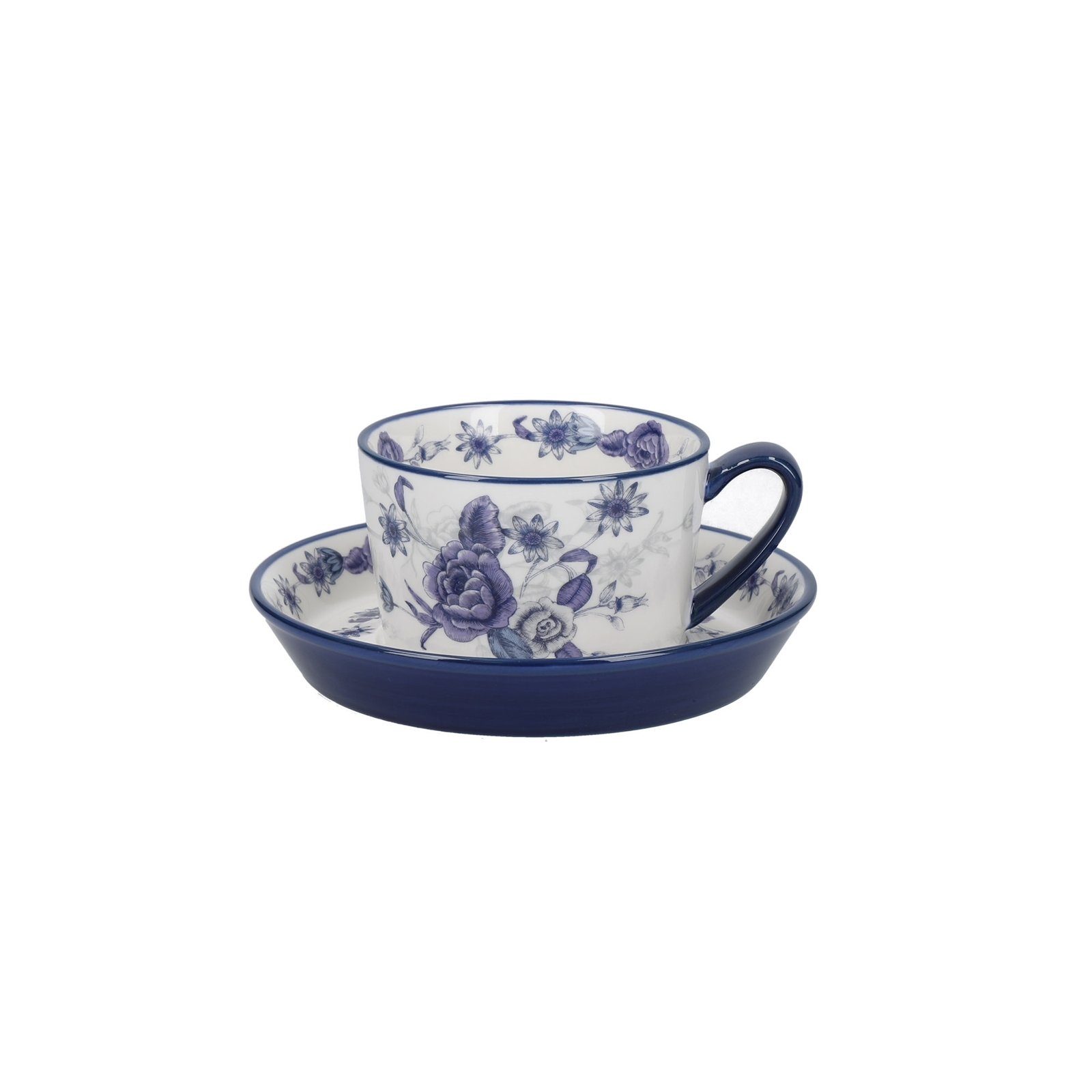 Neuetischkultur Stil, floralen Teetasse Untertasse mit im Tasse Keramik