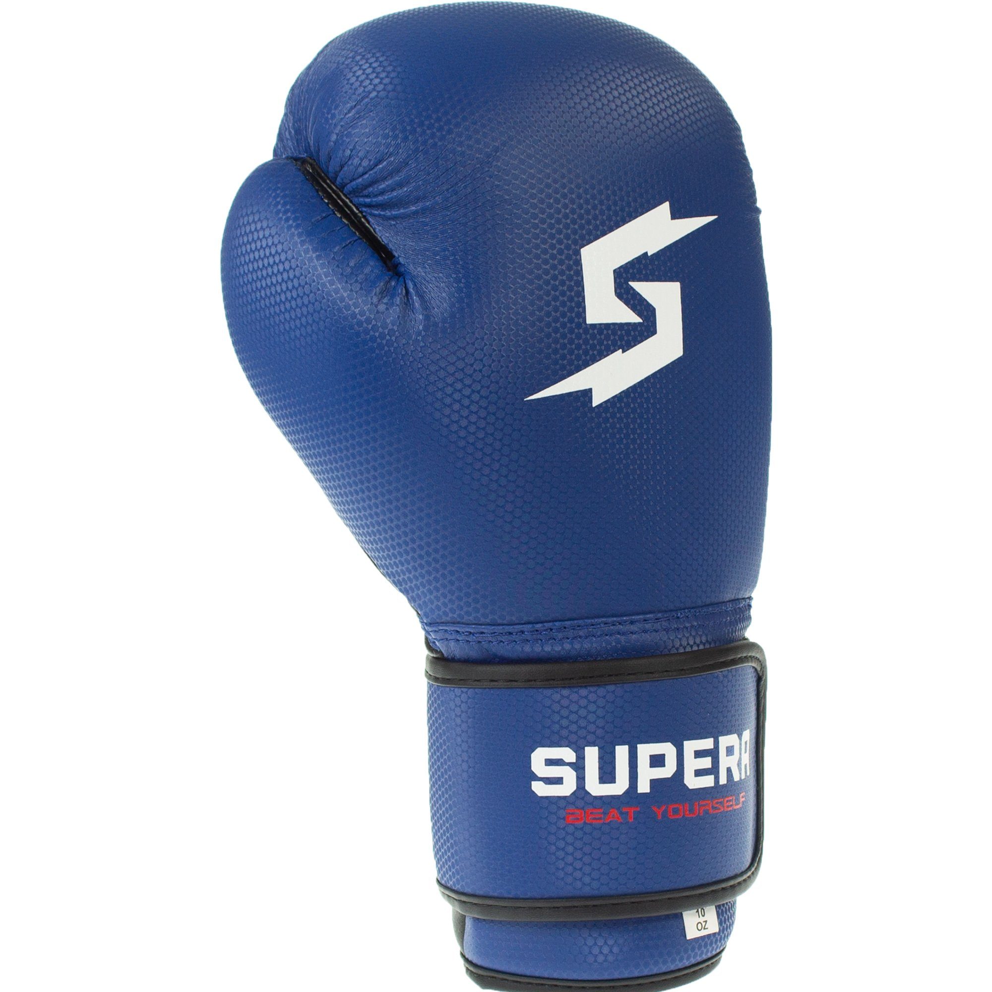 SUPERA Boxhandschuhe (Paar), Box Handschuhe Kickboxen Frauen Männer für Boxen MMA und blau 