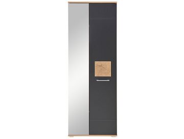Moebel-Eins Garderobenschrank FARNERO Garderobenschrank, Material Spanplatte, Artisan eichefarbig/schwarz
