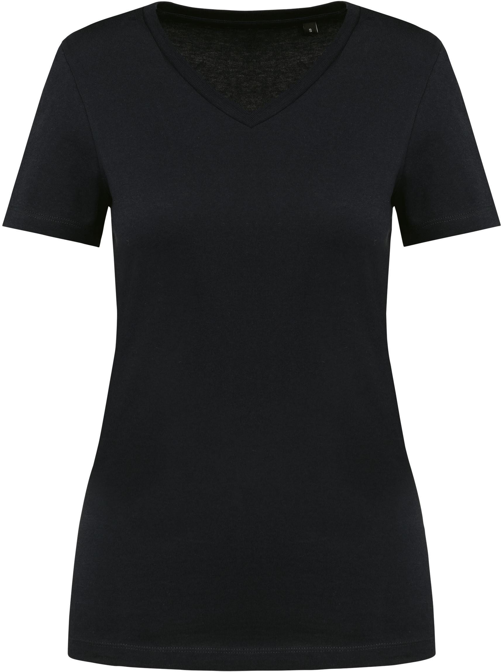 V-Shirt Supima® Damen-T-Shirt mit V-Ausschnitt und kurzen Ärmeln