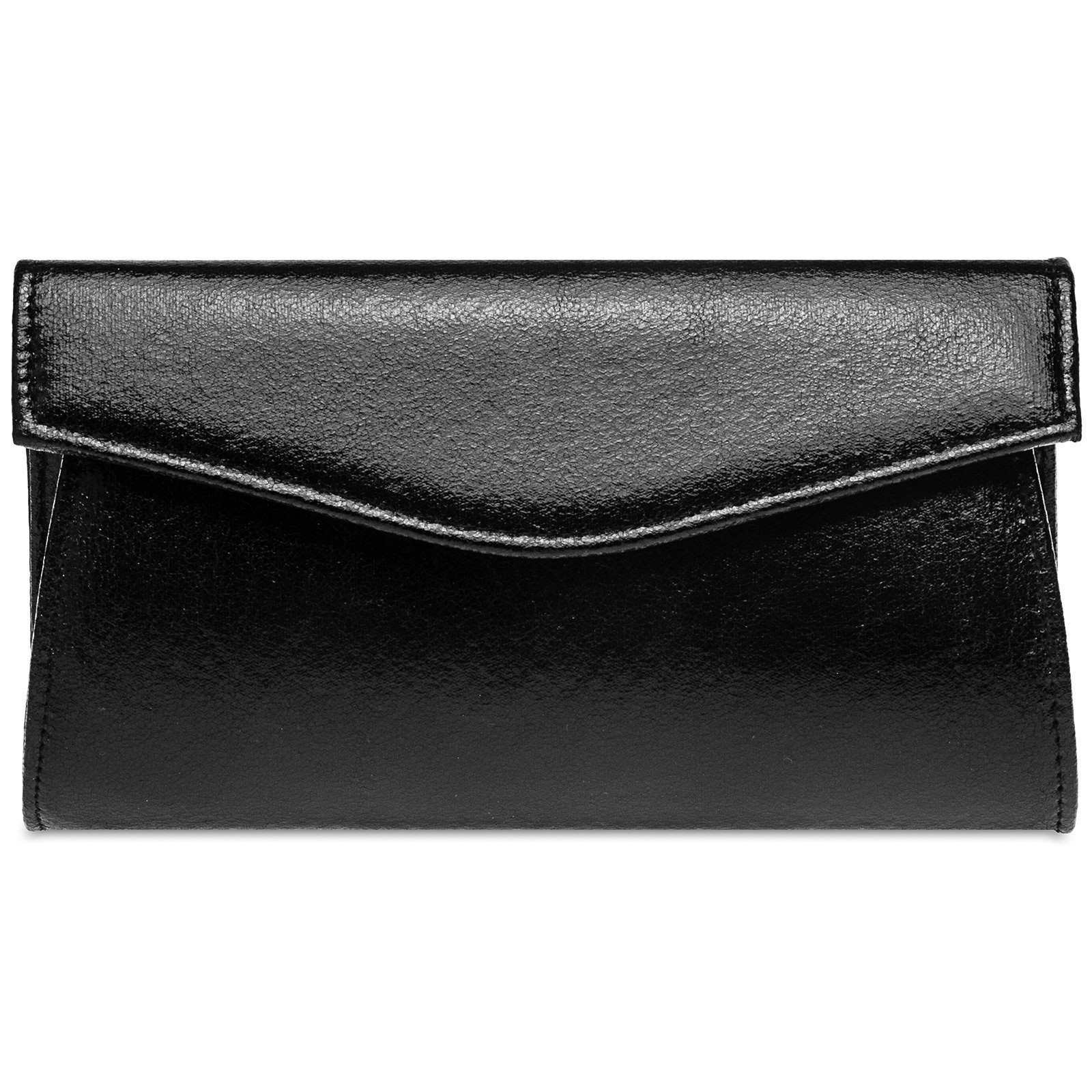 Caspar Clutch TA426 stylisch elegante Damen Metallic Abendtasche mit langer Kette