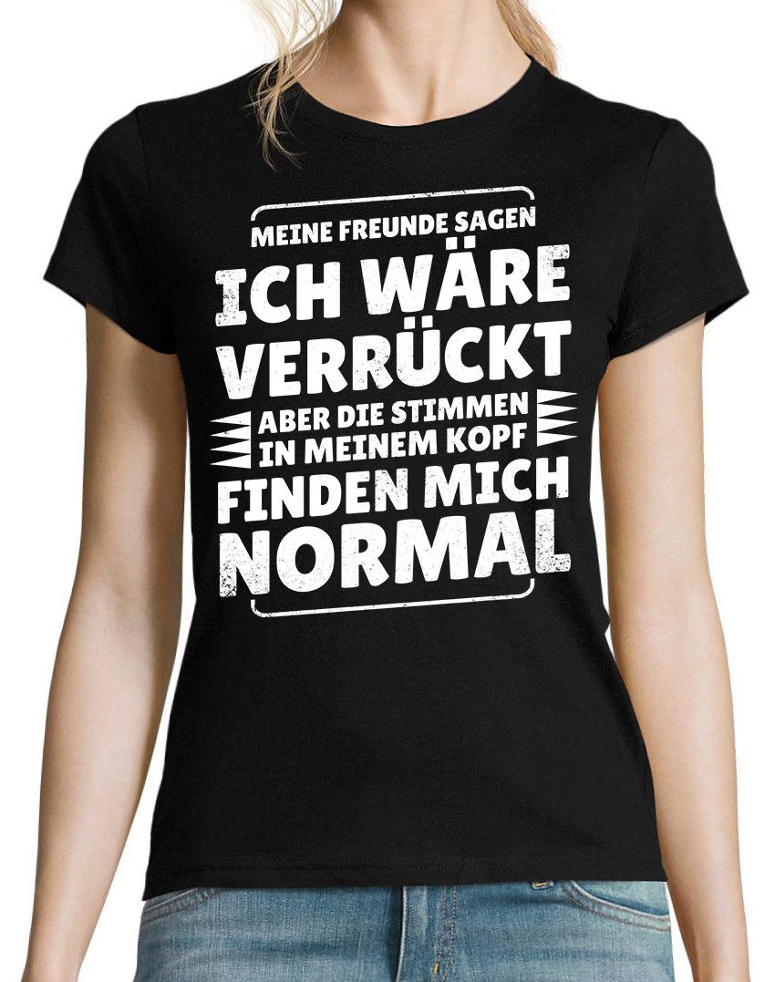 Youth Designz PrintShirt Verrückt Normal Damen TShirt mit lustigen