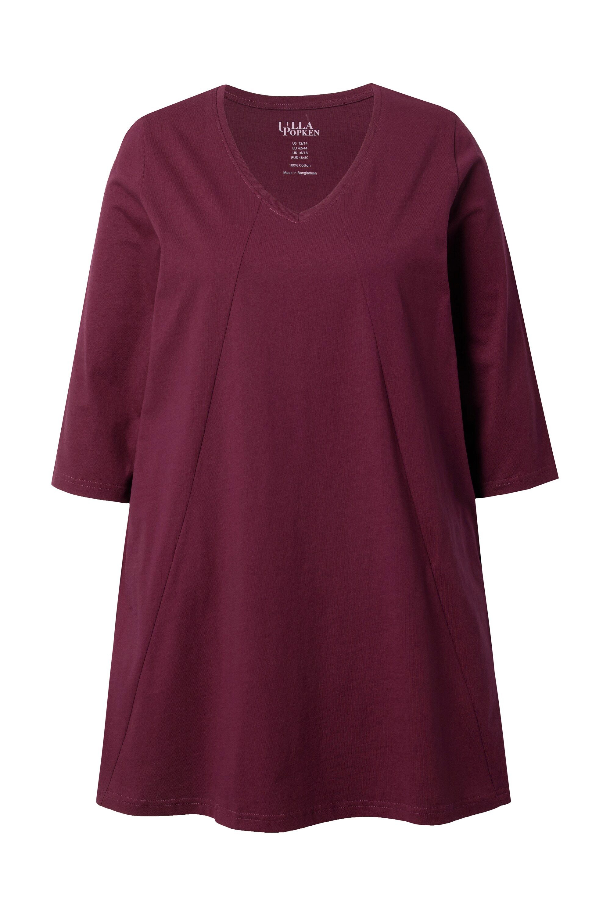 Ulla Popken Longshirt Longshirt Ziernähte A-Linie günstig online kaufen