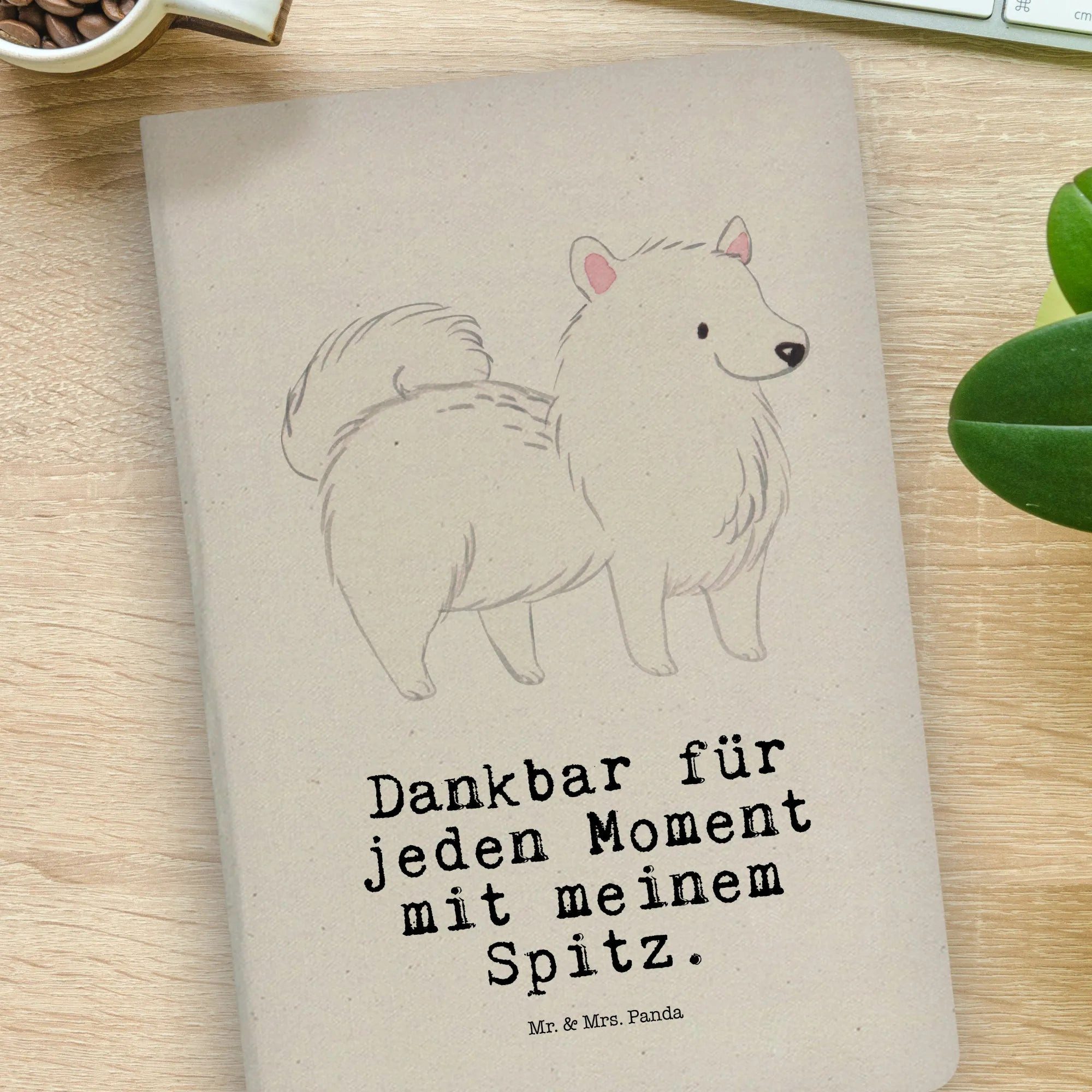 Thumbnail - Mr. & Mrs. Panda Notizbuch Spitz Moment - Transparent - Geschenk, Welpe, Tierfreund, Hundebesitz Mr. & Mrs. Panda, Kreat...