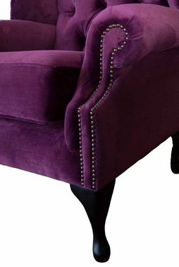 JVmoebel Ohrensessel Chesterfield Design Sessel Polster Couch Ohrensessel Couchen 1 Sitzer (Ohrensessel), Made In Europe