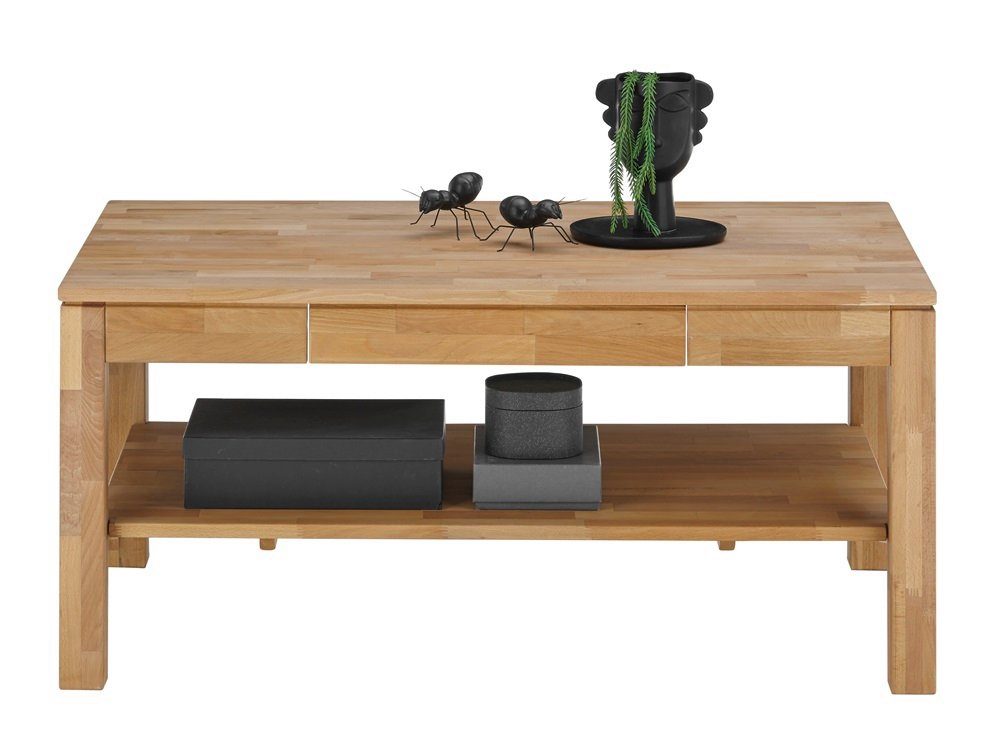 MCA furniture Couchtisch Couchtisch Salem, Kernbuche massiv, mit Schubkasten, 115X70 (no-Set), Breite 115 cm,Tischplatte aus Massivholz