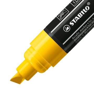 STABILO Lackmarker STABILO FREE Acrylic T800C Acrylmarker - 4-10 mm - 5er Pack - Seaside
