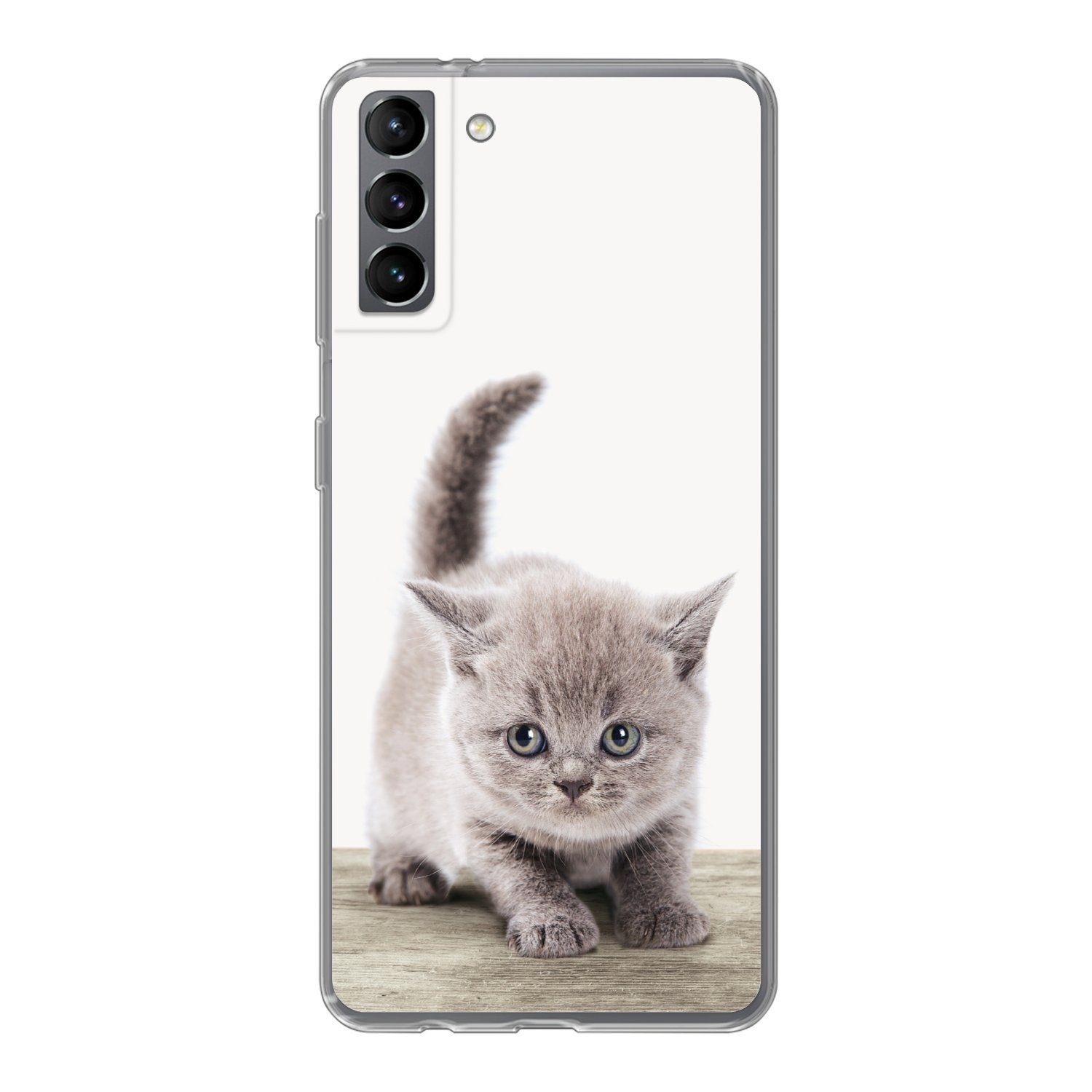 MuchoWow Handyhülle für Samsung Galaxy S21 Plus Kätzchen - Katze - Haustiere - Jungen - Ki, Phone Case, Silikon, Schutzhülle Dünn