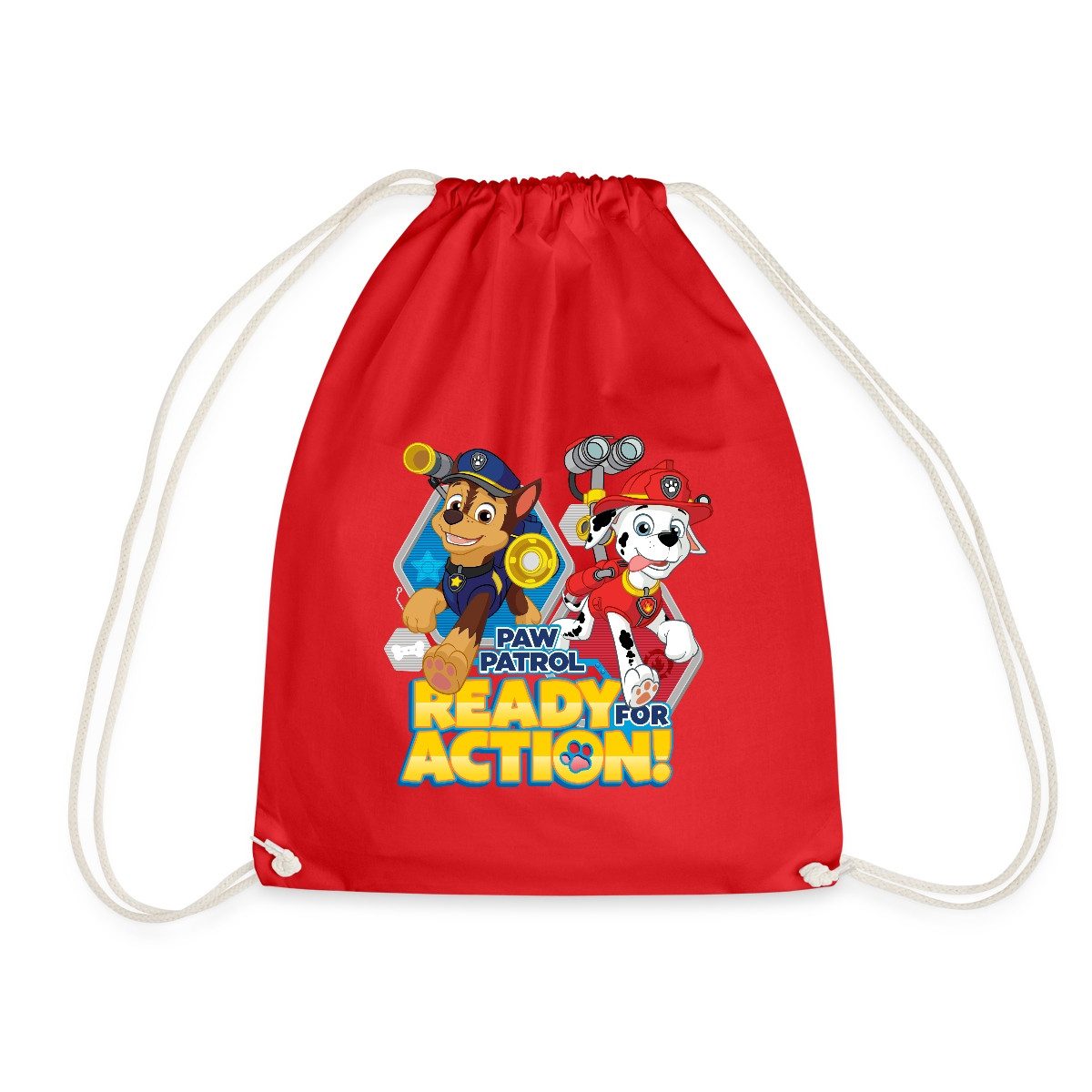 Spreadshirt Turnbeutel Paw Patrol Pawfect Teamwork Chase Marshall Turnbeutel (1-tlg)