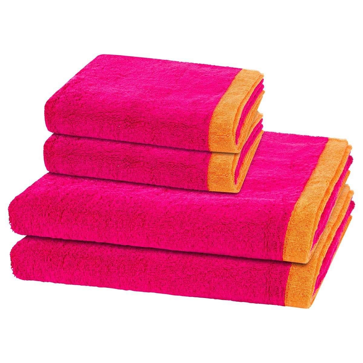 Cawö Handtuch Set Lifestyle Splash, Walkfrottee (Spar-Set, 4-St), 2 X Handt günstig online kaufen