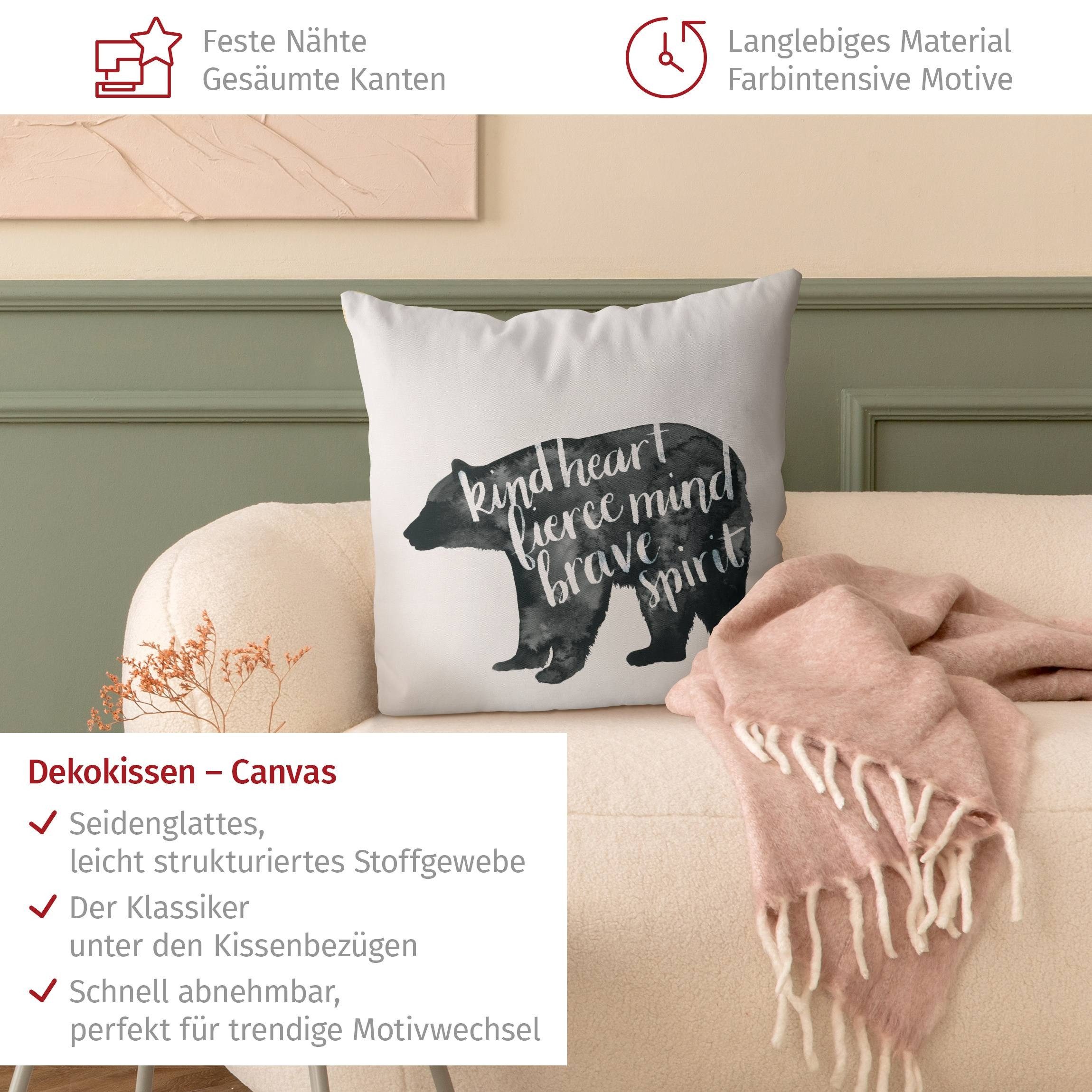 Bilderdepot24 Dekokissen drinnen Kissenhülle/ Sofakissen/ Zierkissen Kissenhülle weiss Tiere Il, Bezug mit / ohne Füllung Zierkissen Kinderzimmer