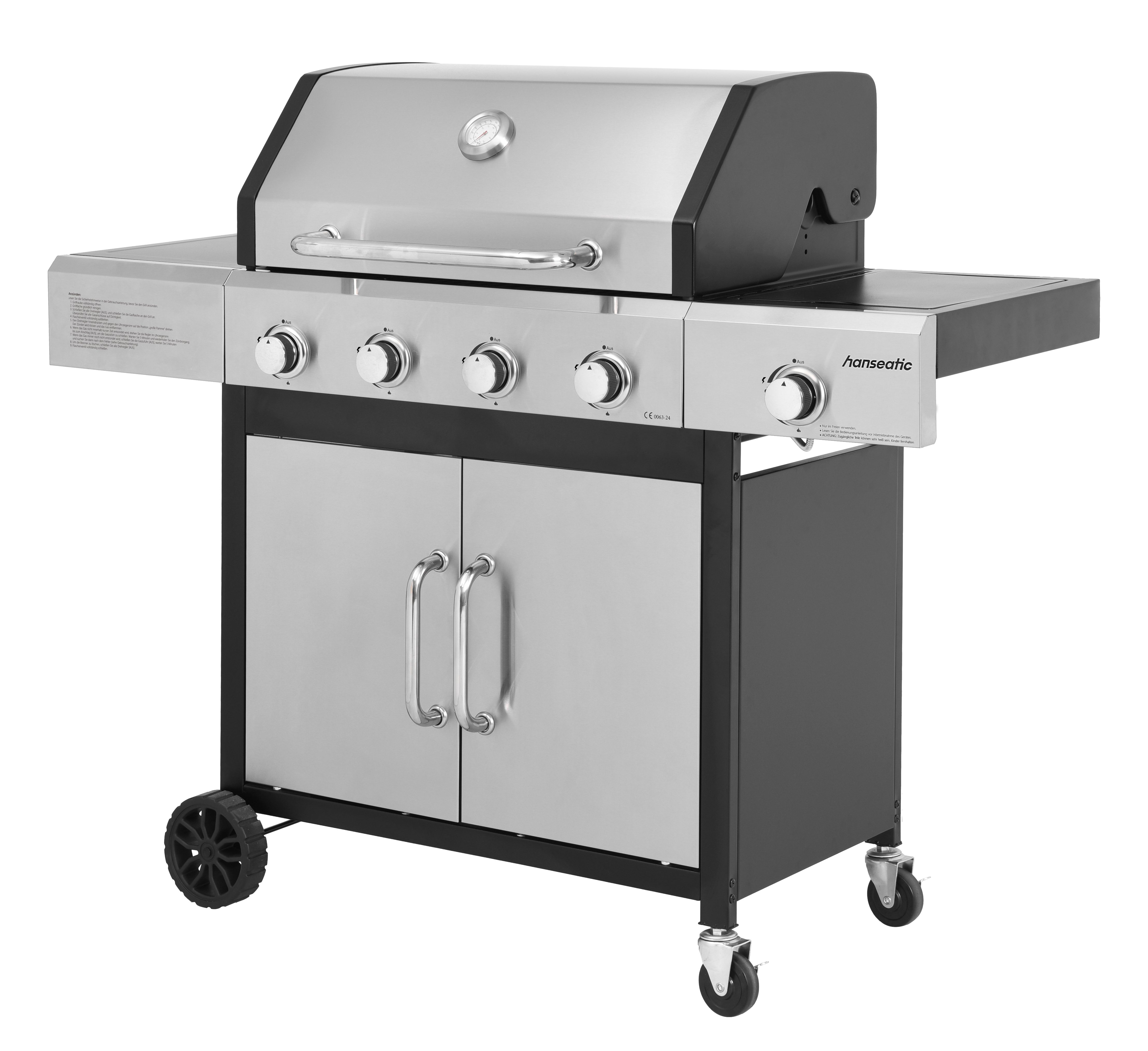 Hanseatic Gasgrill Rockford, BxTxH: 133x59x112 cm, 14,5 kW Gesamtleistung