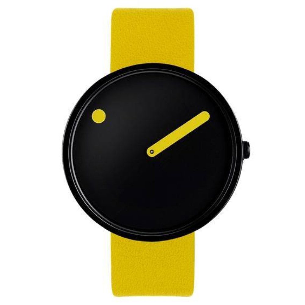 PICTO Quarzuhr 43388-6120B, Uhr Lederarmband gelb günstig online kaufen