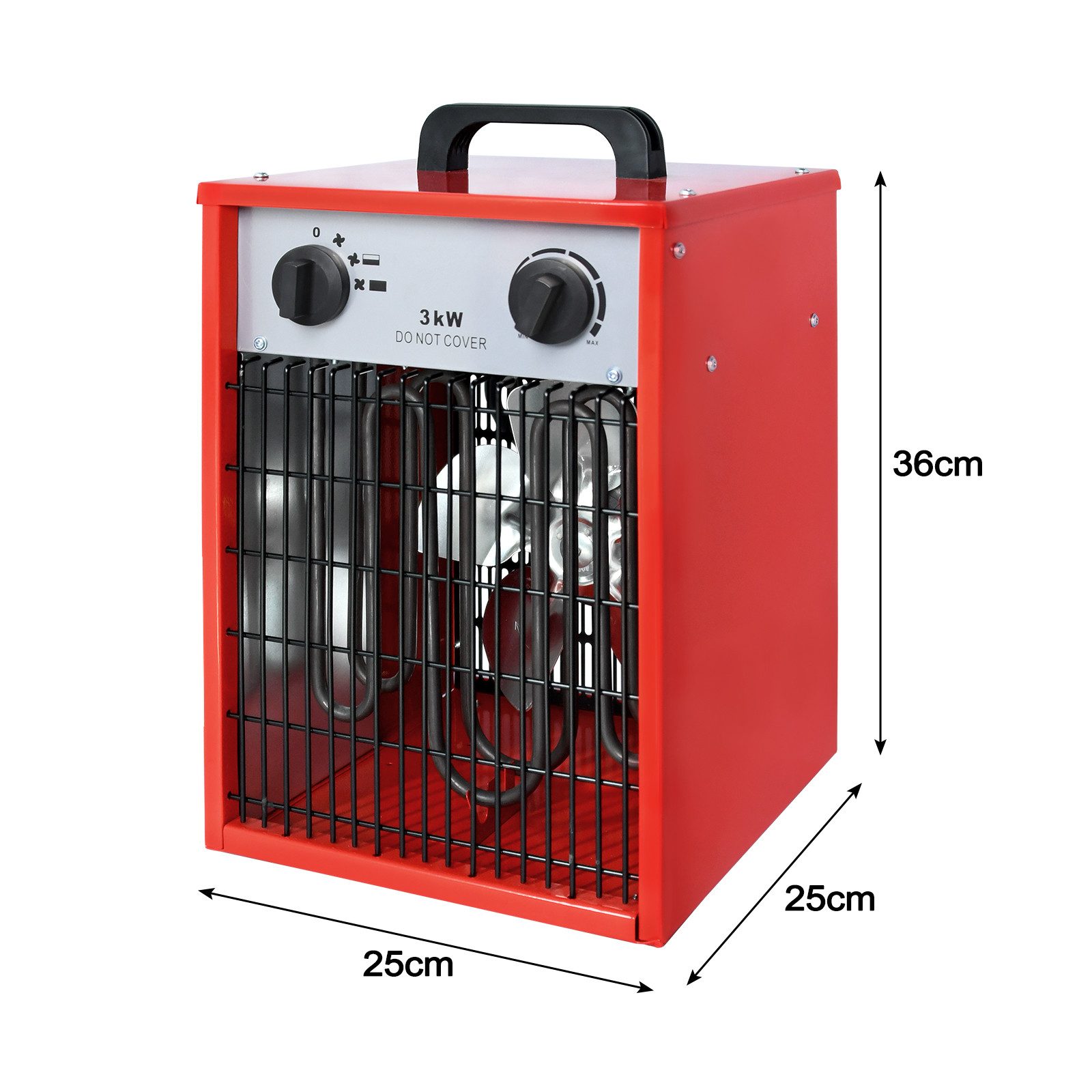 FIVMEN Heizlüfter Heizgerät Elektroheizer Heizgebläse mit 4 Heizstufen, Rot günstig online kaufen