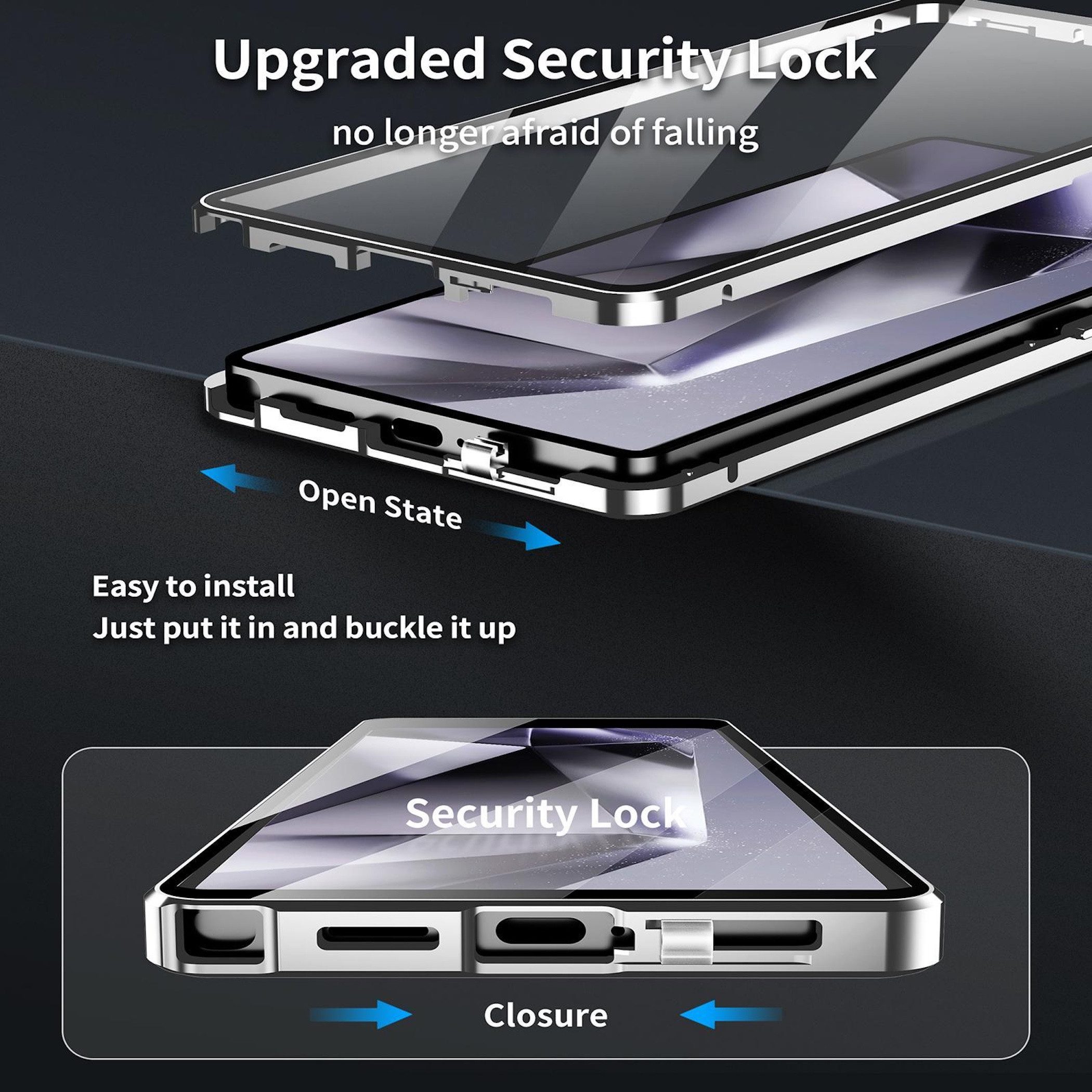 Wigento Handyhülle MagSafe für Samsung Galaxy S26 Ultra 5G Full Schutz Hartglas Grün, Full Body, MagSafe-Unterstützung, präzise Passform