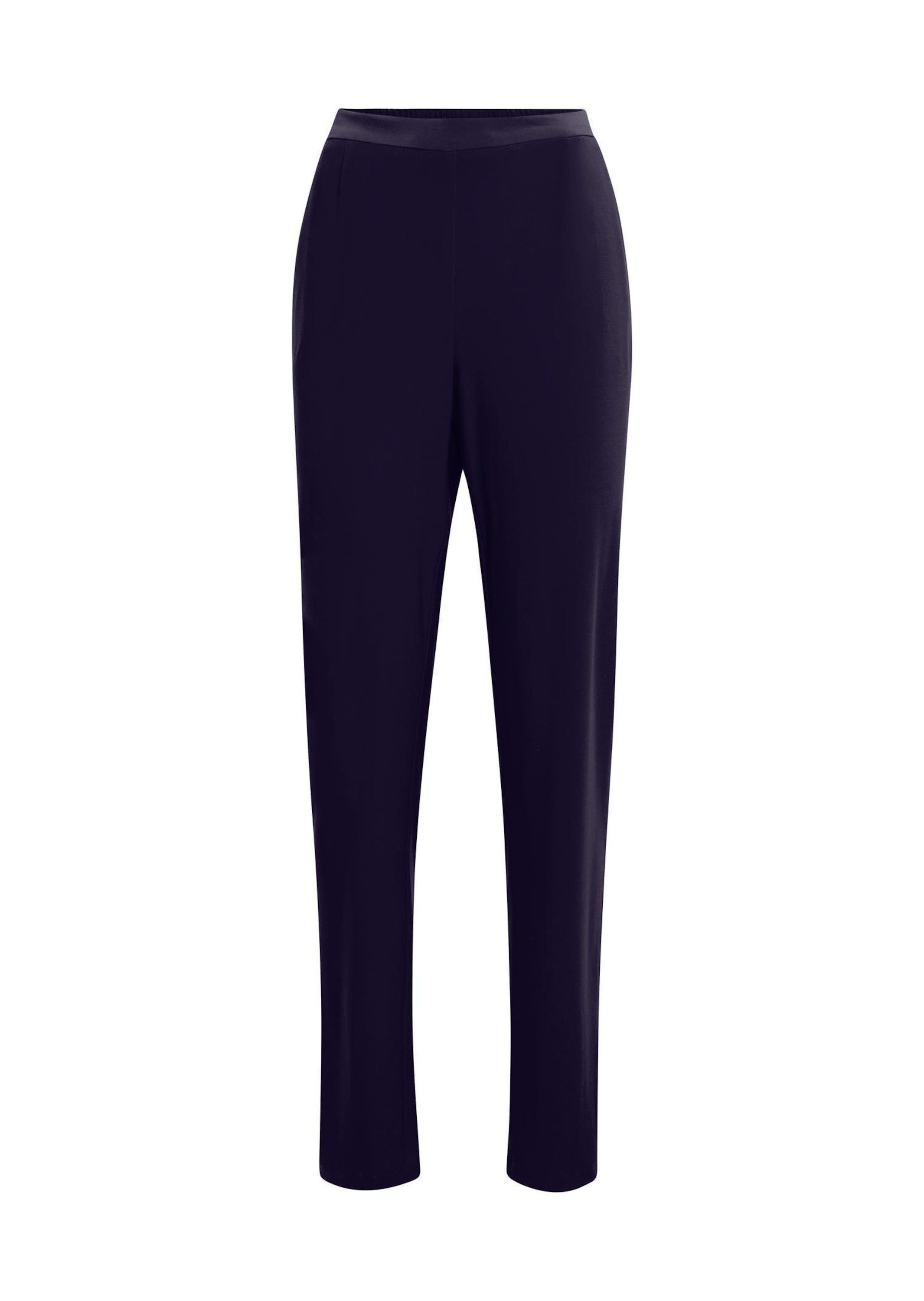 GOLDNER Schlupfhose Trageangenehme Jerseyhose amethyst mit Martha Bundfalten