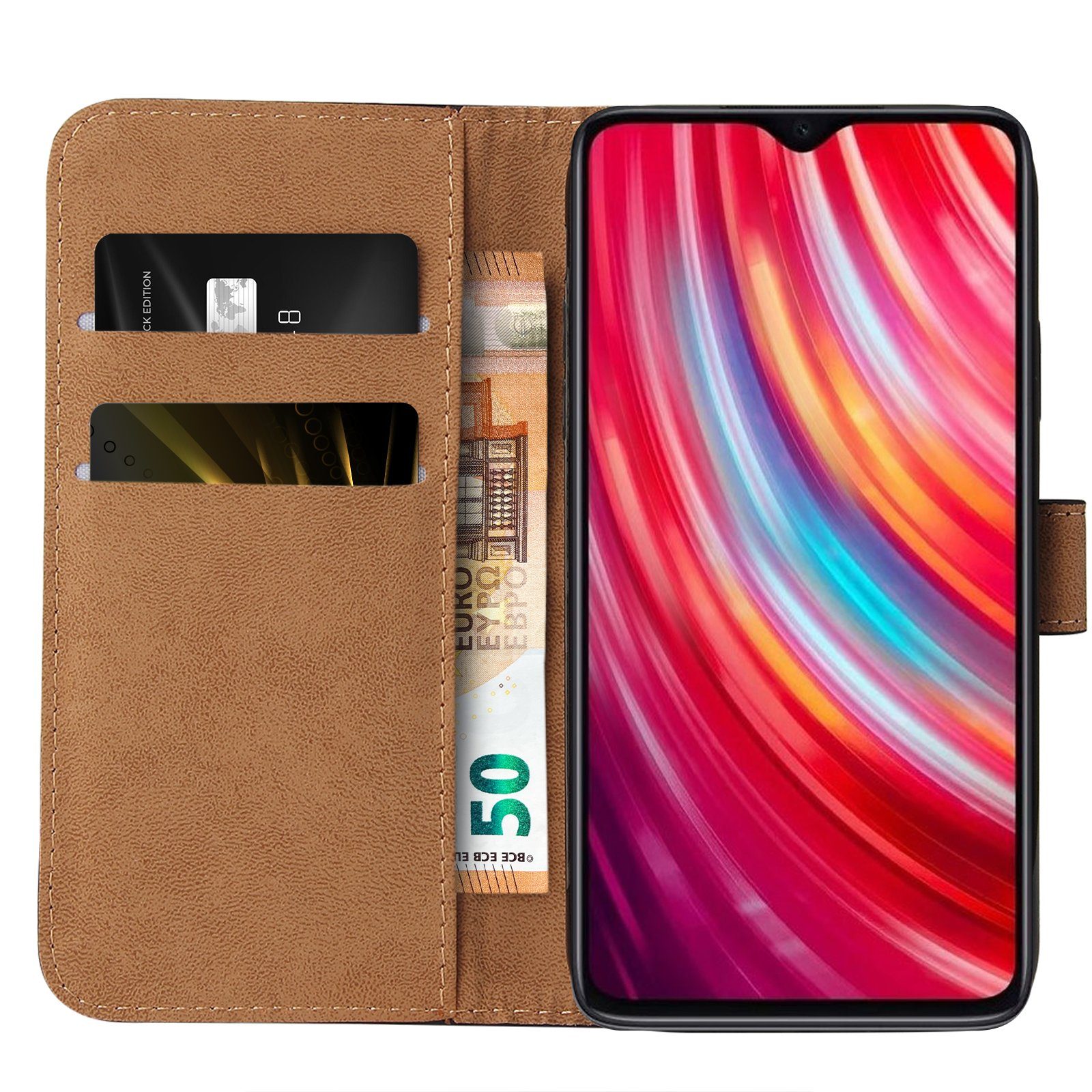 Tec-Expert Handyhülle Klapp Hülle für Xiaomi Redmi Note 8 Pro 6.53 Zoll, 6.53, Flip Case für Xiaomi Redmi Note 8 Pro