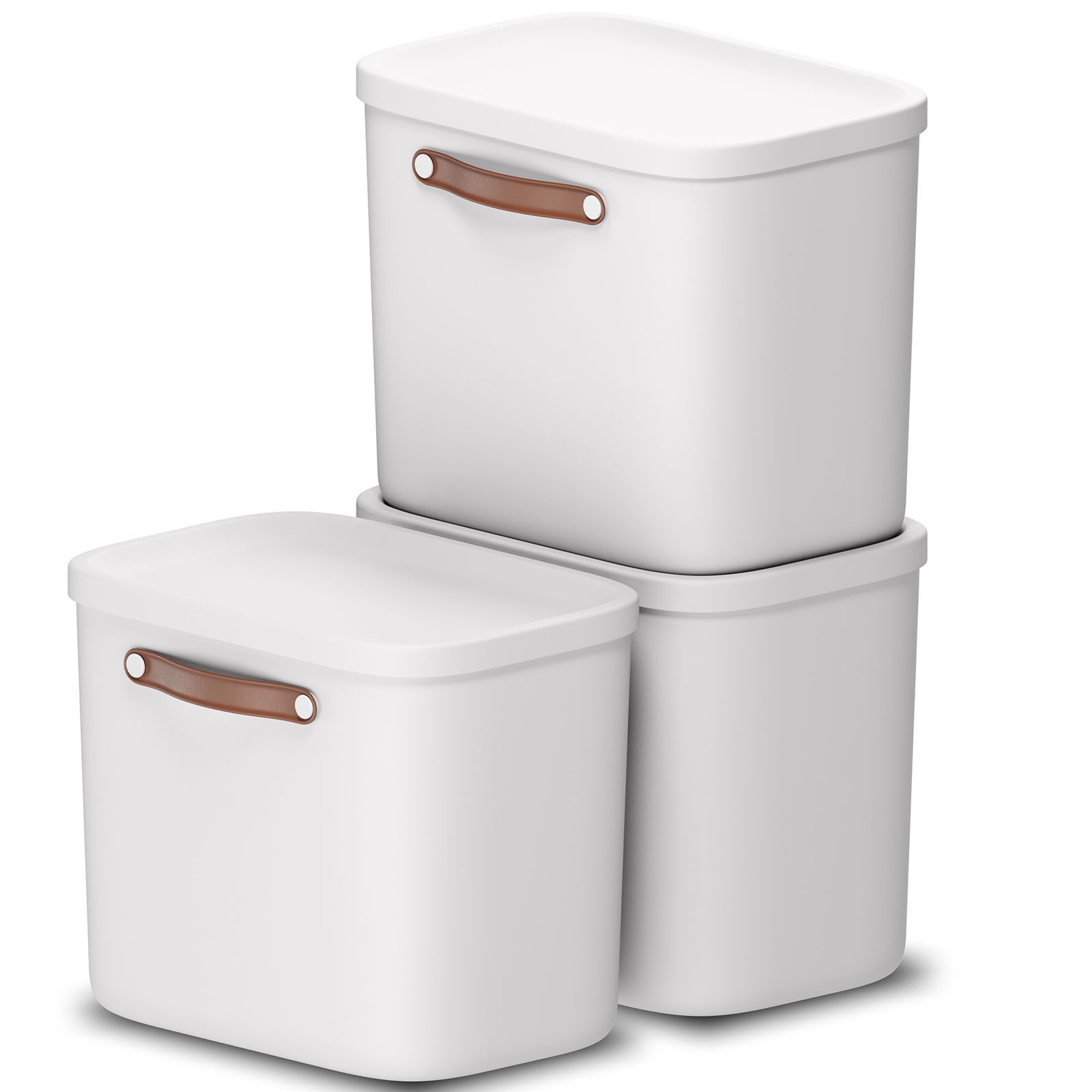 Stapelbox 3er-Set Kiste mit Deckel Maloja 25l