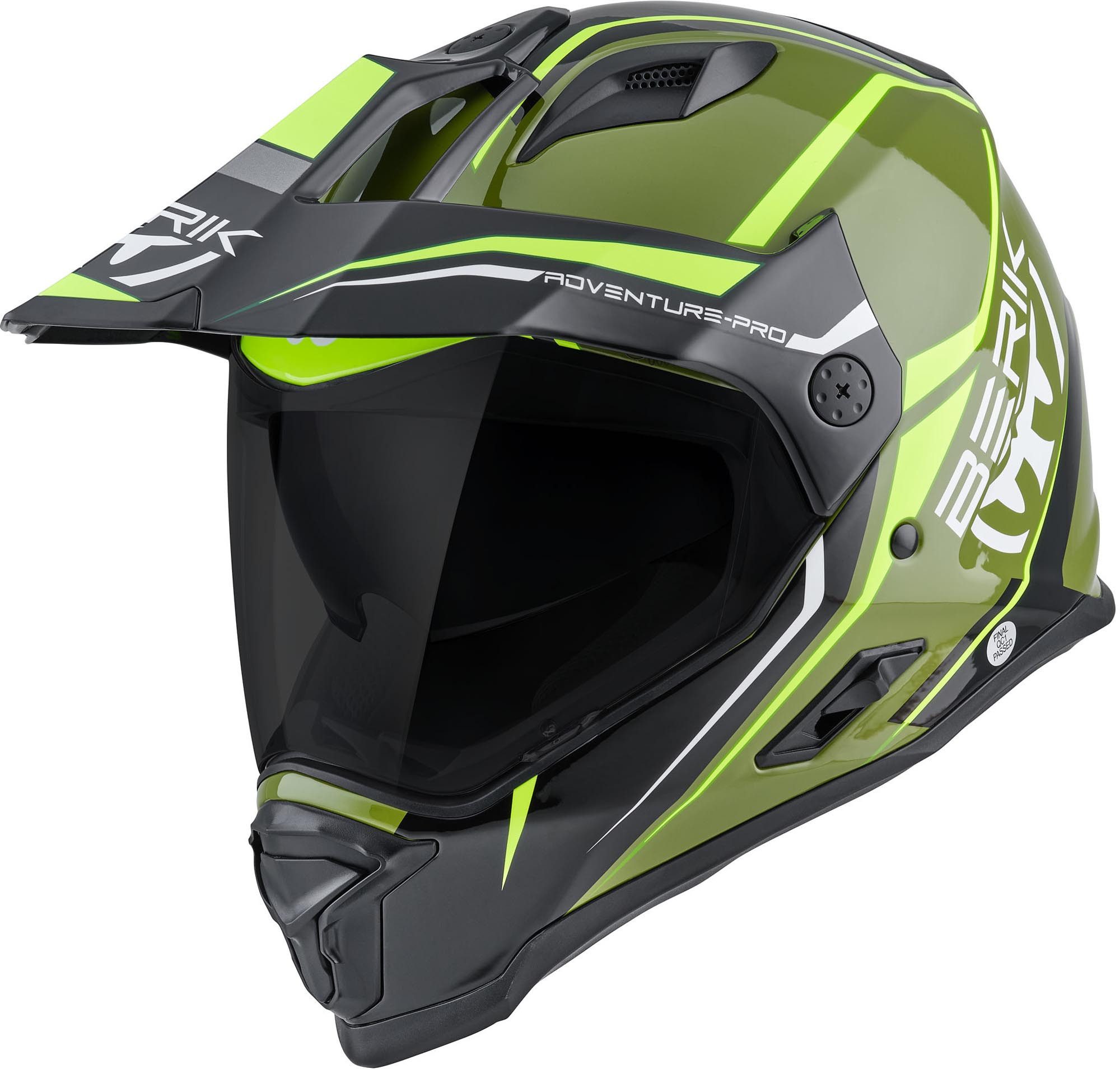 Berik Motocrosshelm MX313 Volstom Adventure Pro Enduro Helm, vorbereitet für Kommunikationssystem,herausnehmbares Innenfutter