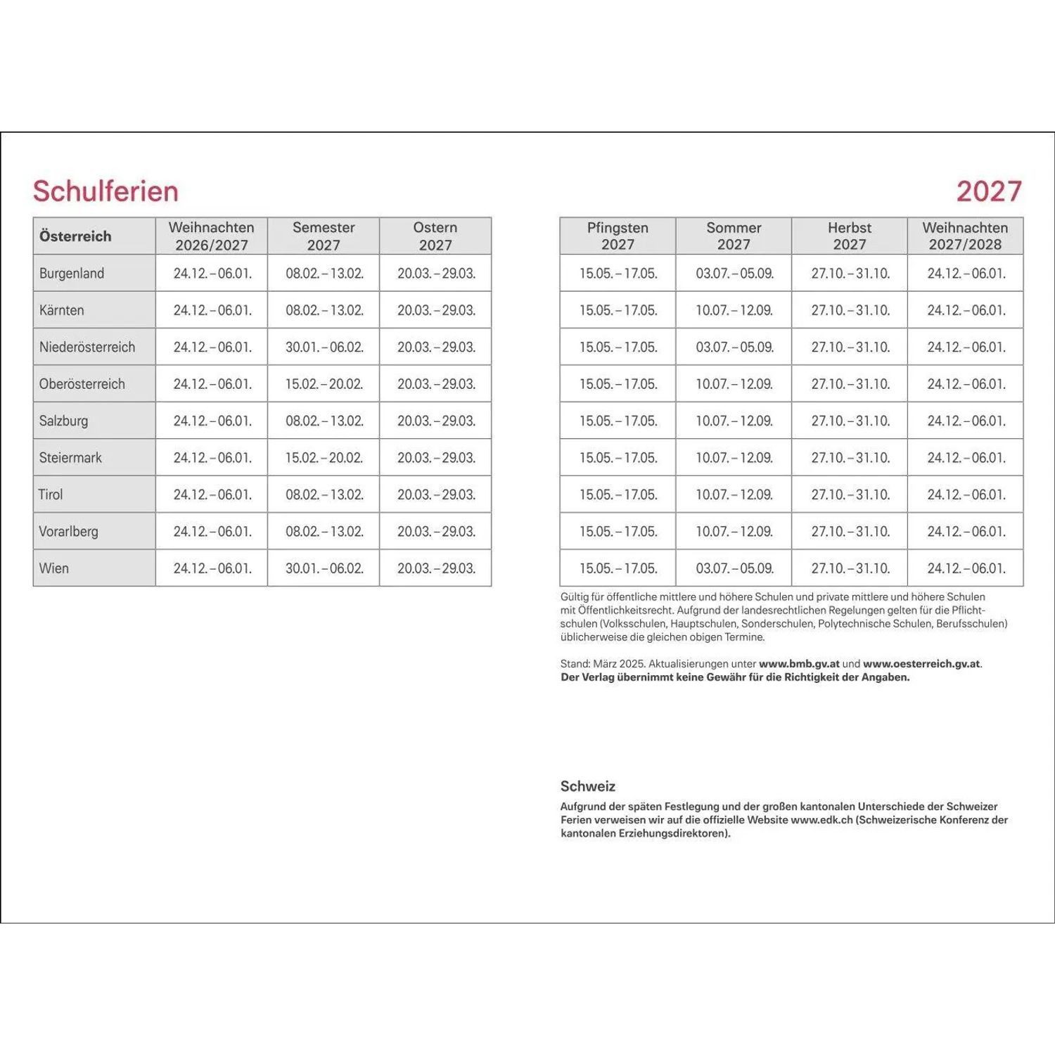 HEYE Taschenkalender Rentner Kalenderbuch A6 2027 – Bild 5 von 5