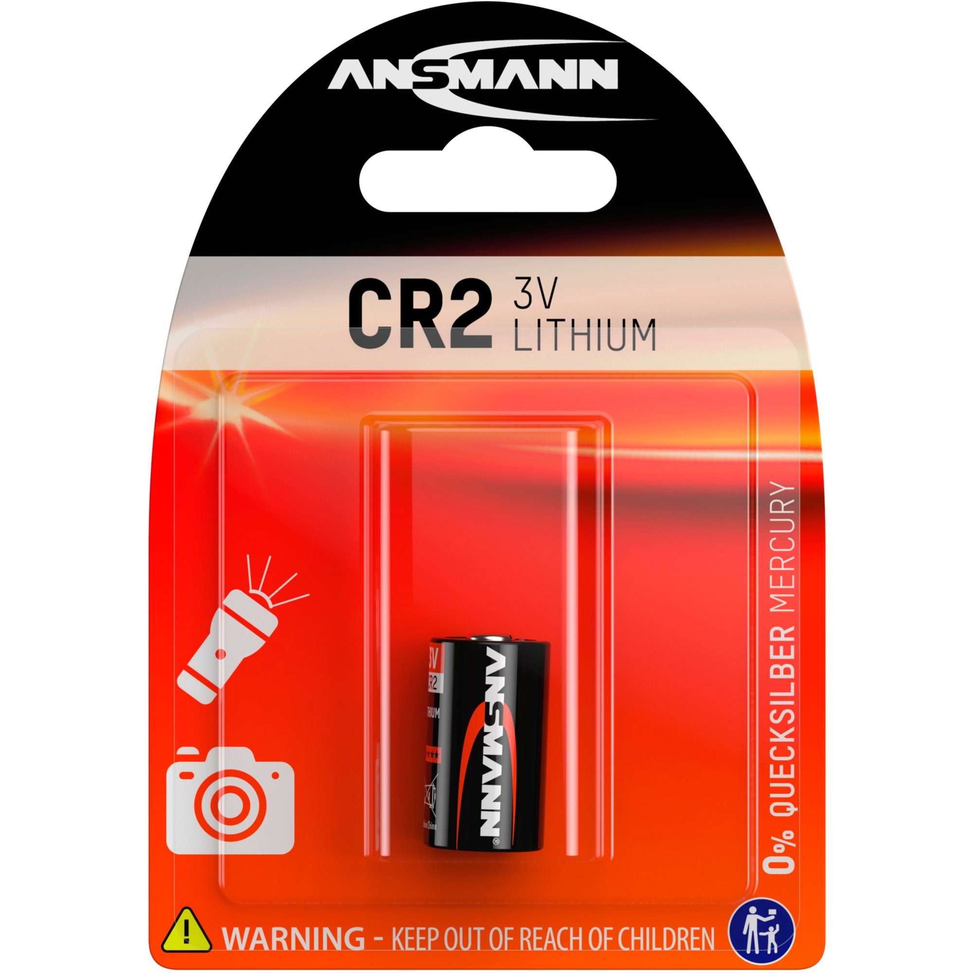 ANSMANN® Ansmann Lithium Batterie CR2/CR17335, (1 Stück) Kamera-Akku