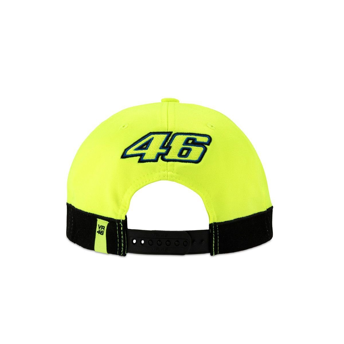 (Schwarz/Neon-Gelb) Valentino Cupolino Größenverstellbar VR46 Baseball Cap Rossi