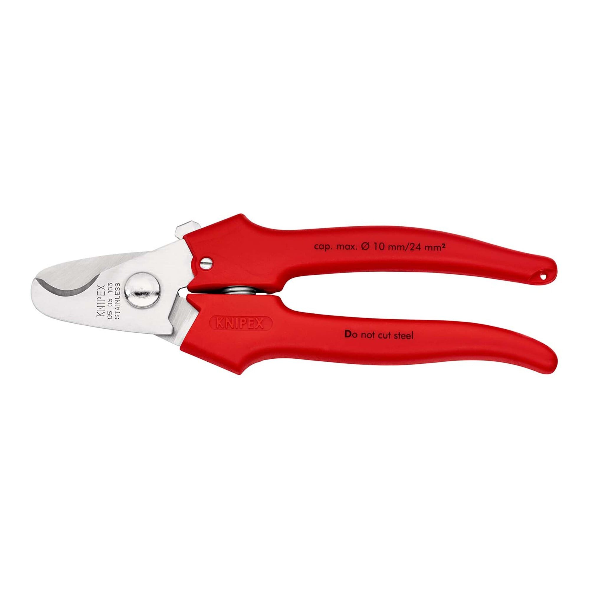 Kabelschere KNIPEX 95 05 165 Kabelschere Griffe mit Kunststoff umspritzt mit Kunst