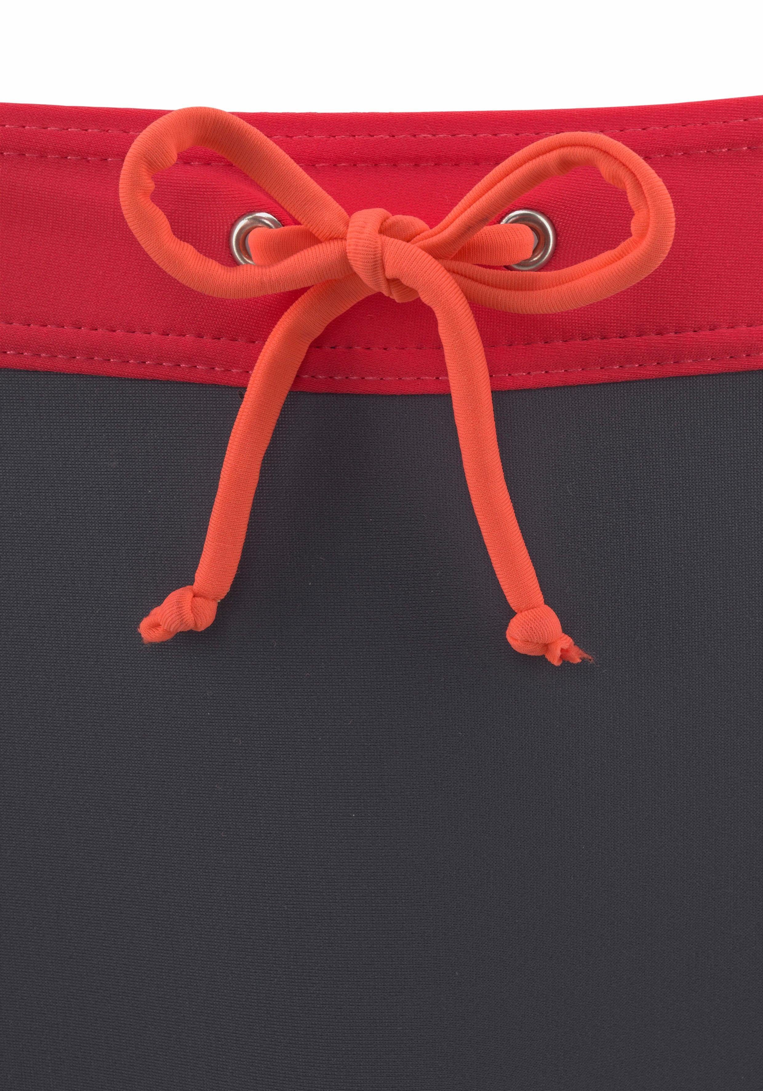 H.I.S Bustier-Bikini mit Kontrastdetails grau-orange