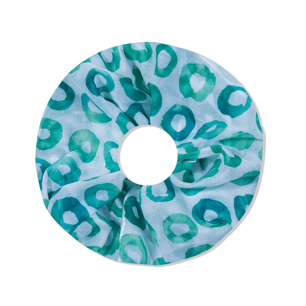 Loop Damen Schal mit Kreis-Muster Weich aus 100% Viskose