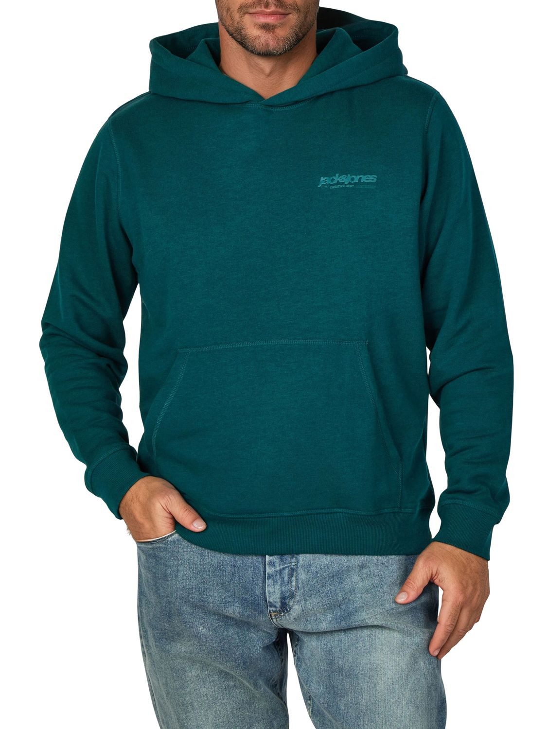 Jack & Jones Kapuzenpullover Herren Hoodie JWHINTERLUDE Relaxed Fit Longsleeve Sweatshirt mit Kängurutasche