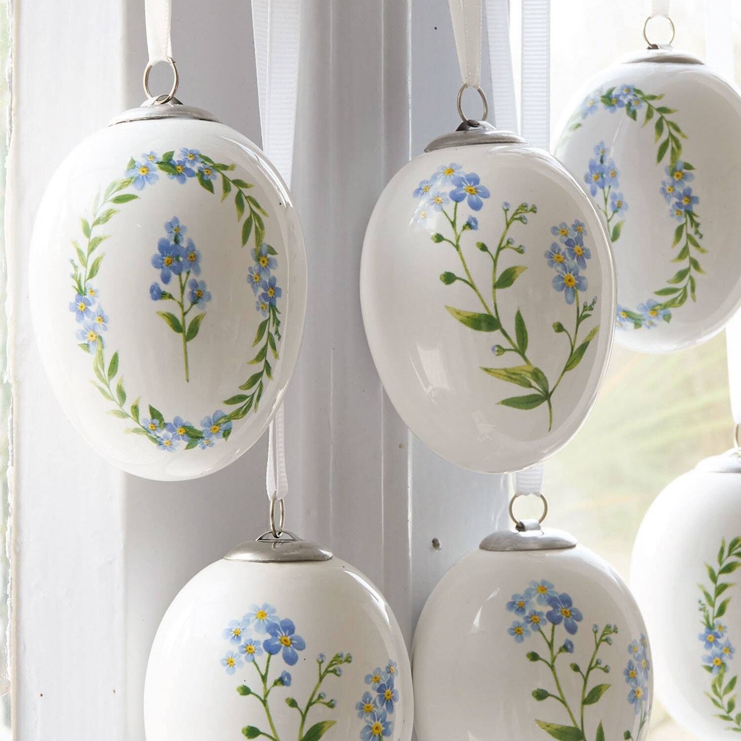 Mirabeau Osterei Osterei 6er Set Fierolla weiß/blau