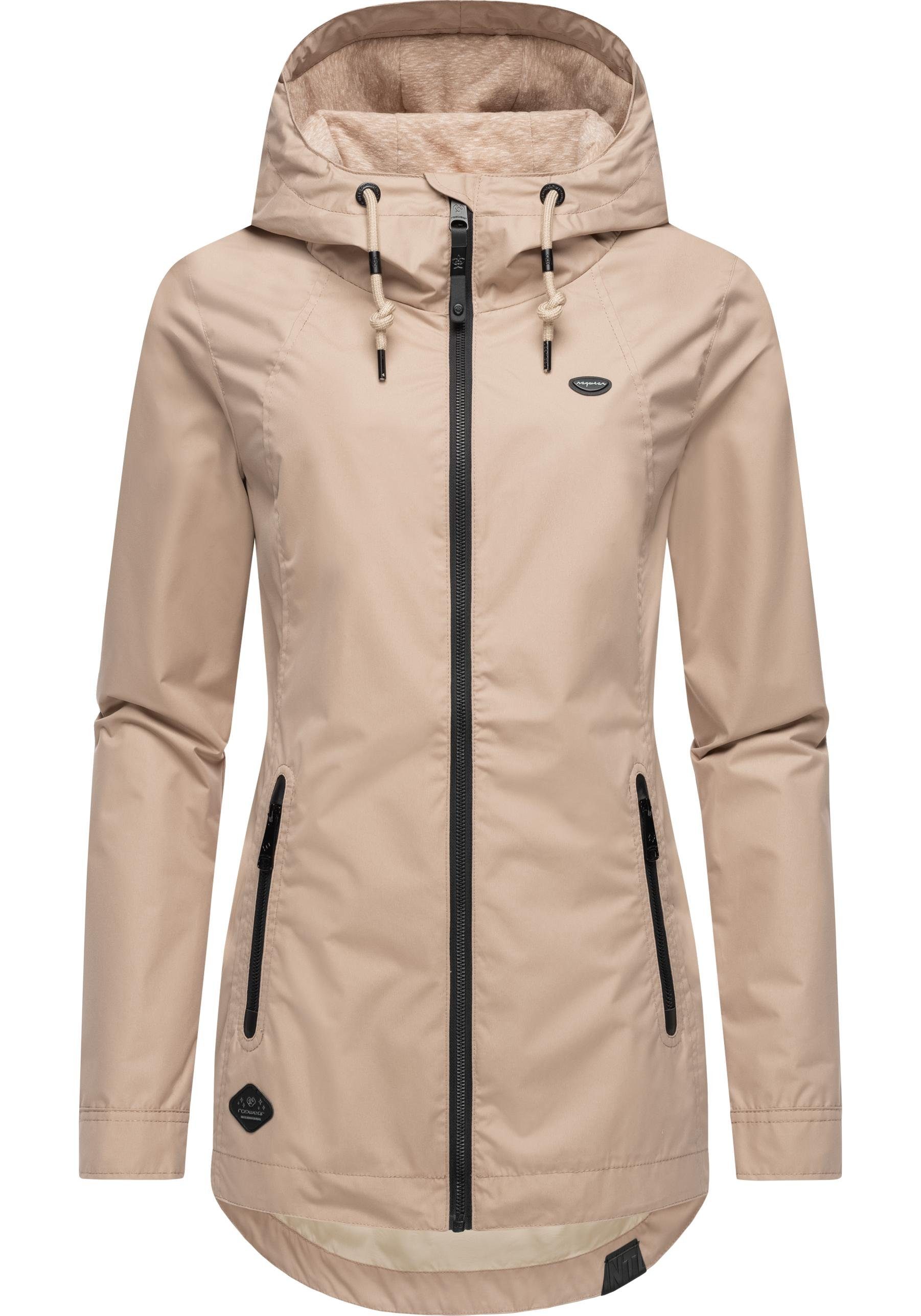 Ragwear Outdoorjacke Zuzka stylische Übergangsjacke mit großer Kapuze